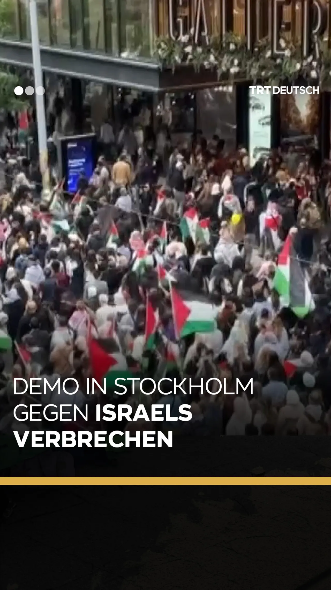 Demo in Stockholm gegen Israels Verbrechen