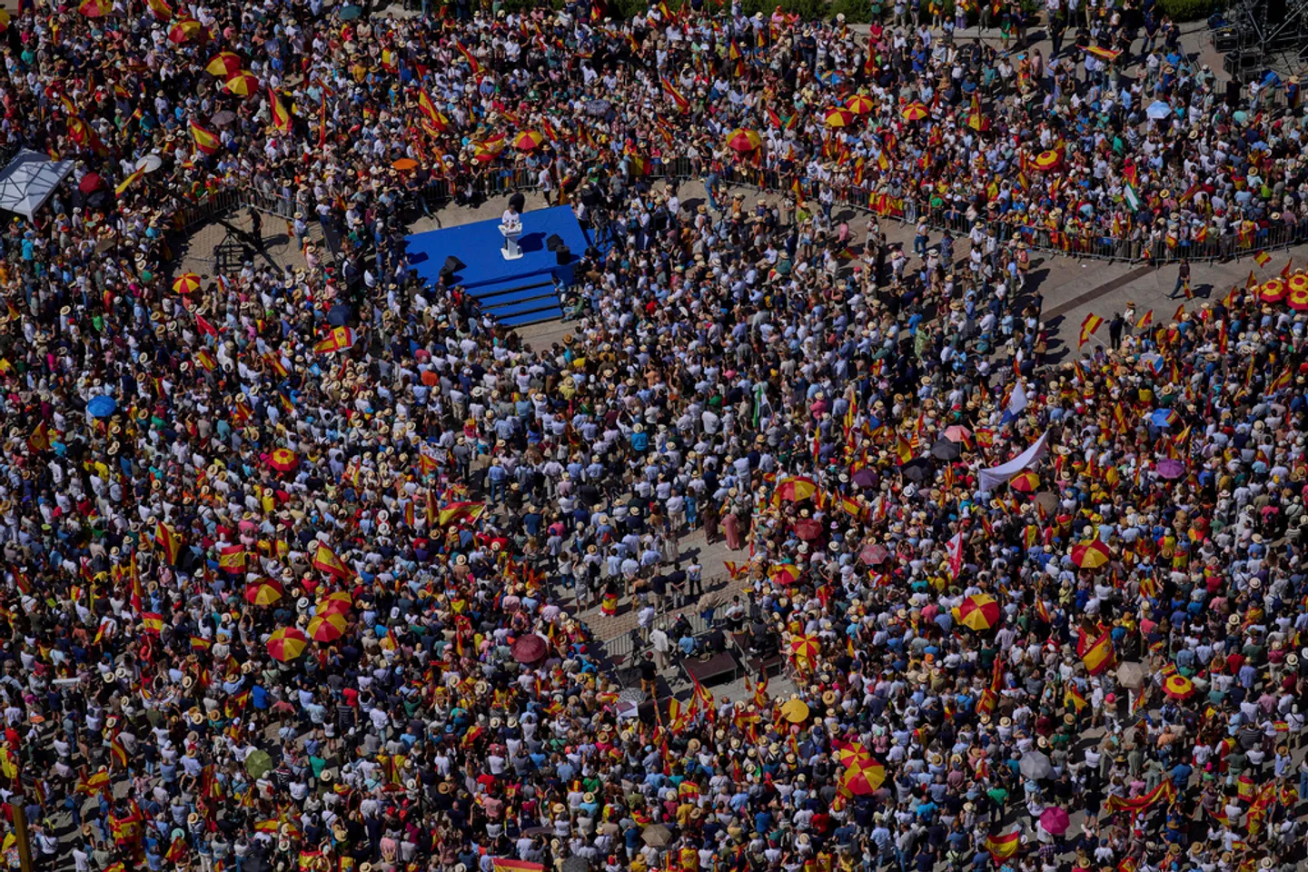Tens of thousands show up for anti-government protest in Madrid