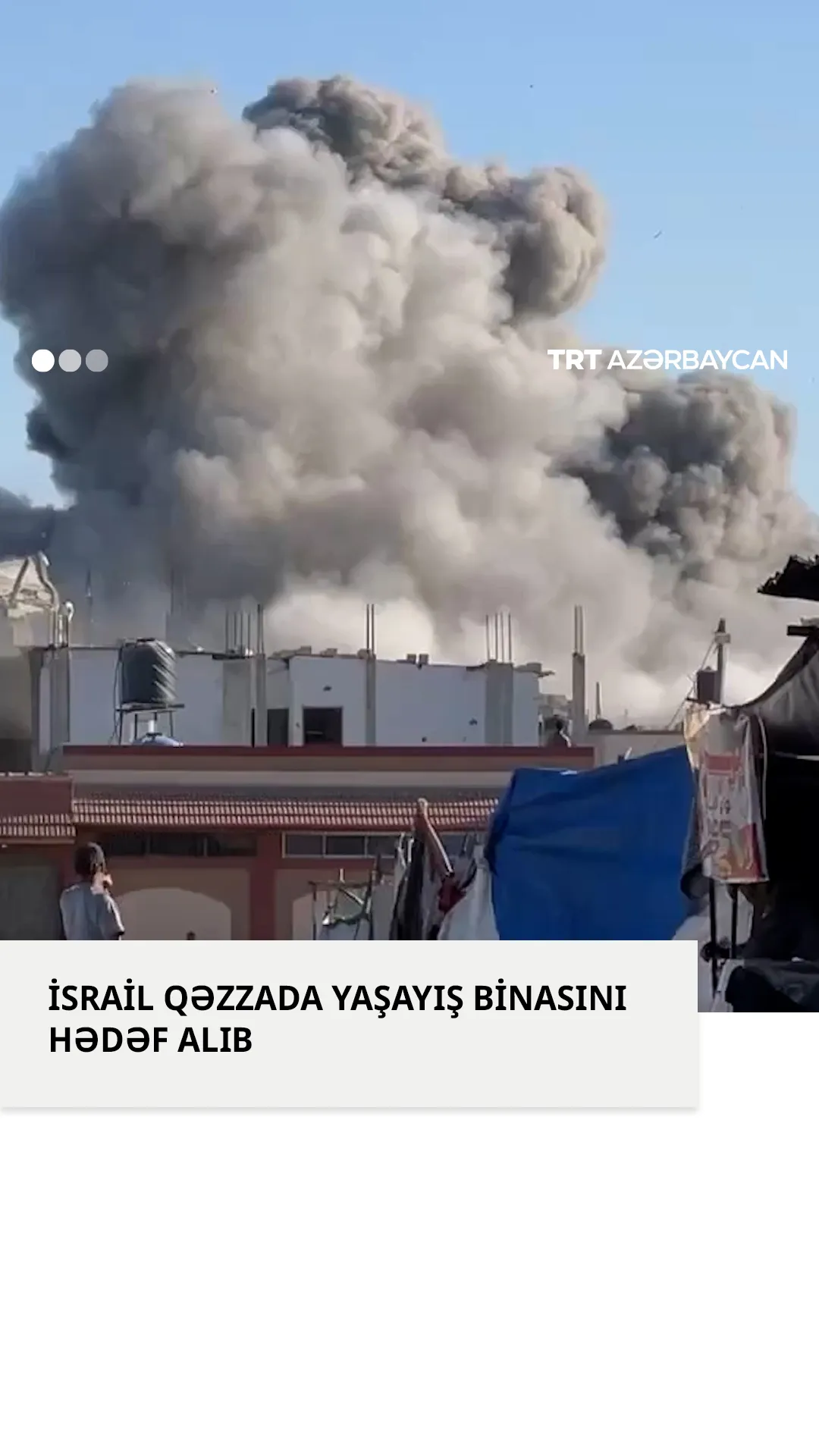 İsrail Qəzzada yaşayış binasını hədəf alıb