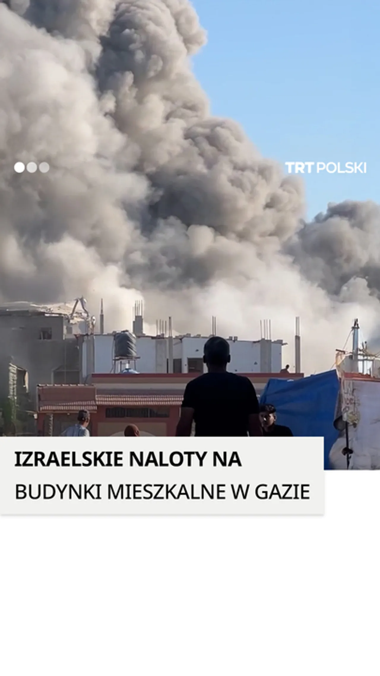 Nalot zniszczył namioty w pobliżu szpitala w Gazie