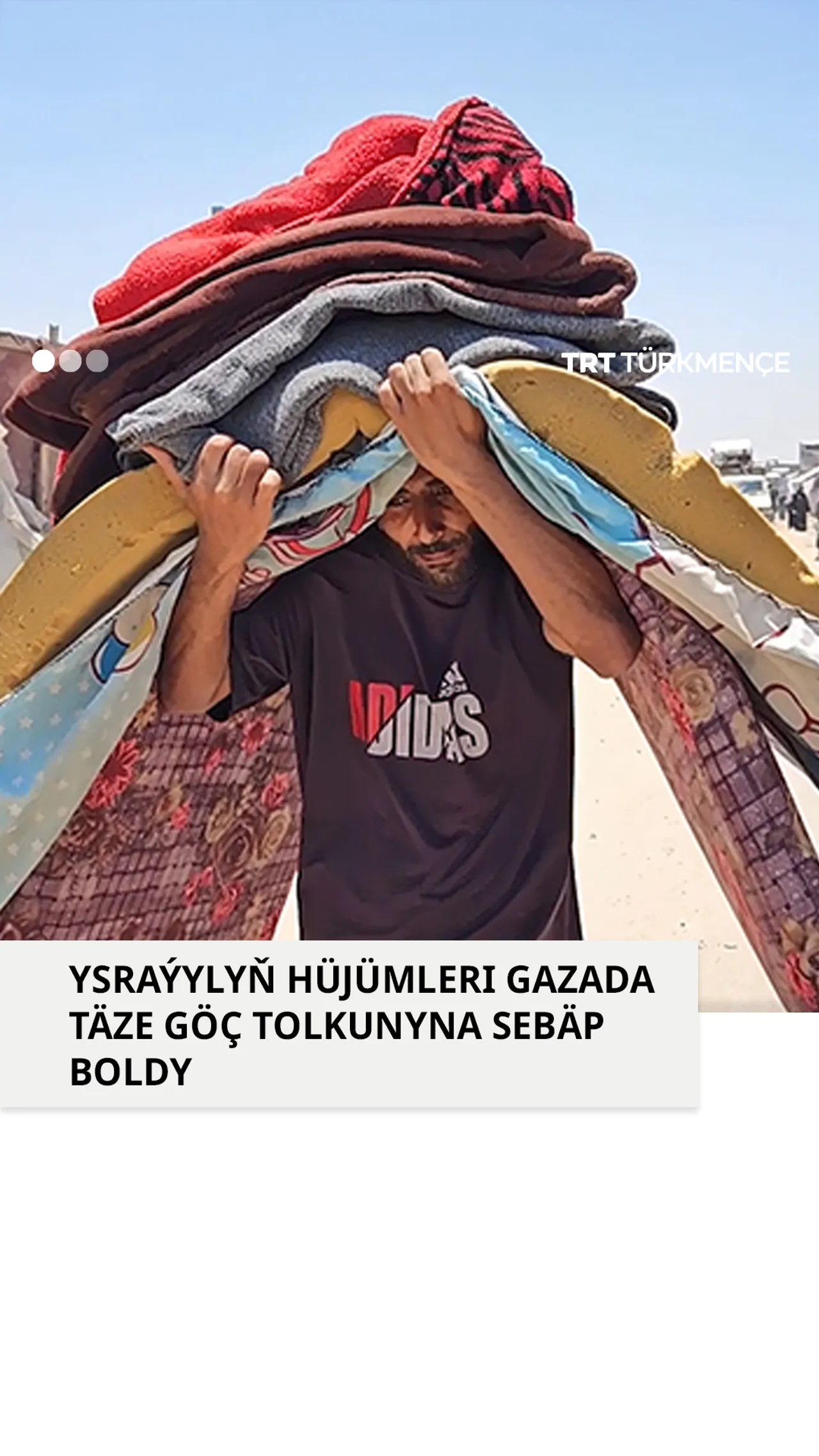 Ysraýylyň gury ýer hüjümleri öýlerinden jyda düşen palestinlileri gaçmaga mejbur edýär