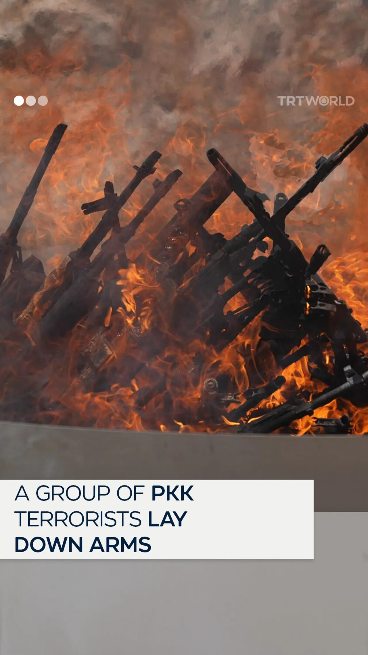 A group of PKK terrorists lay down arms