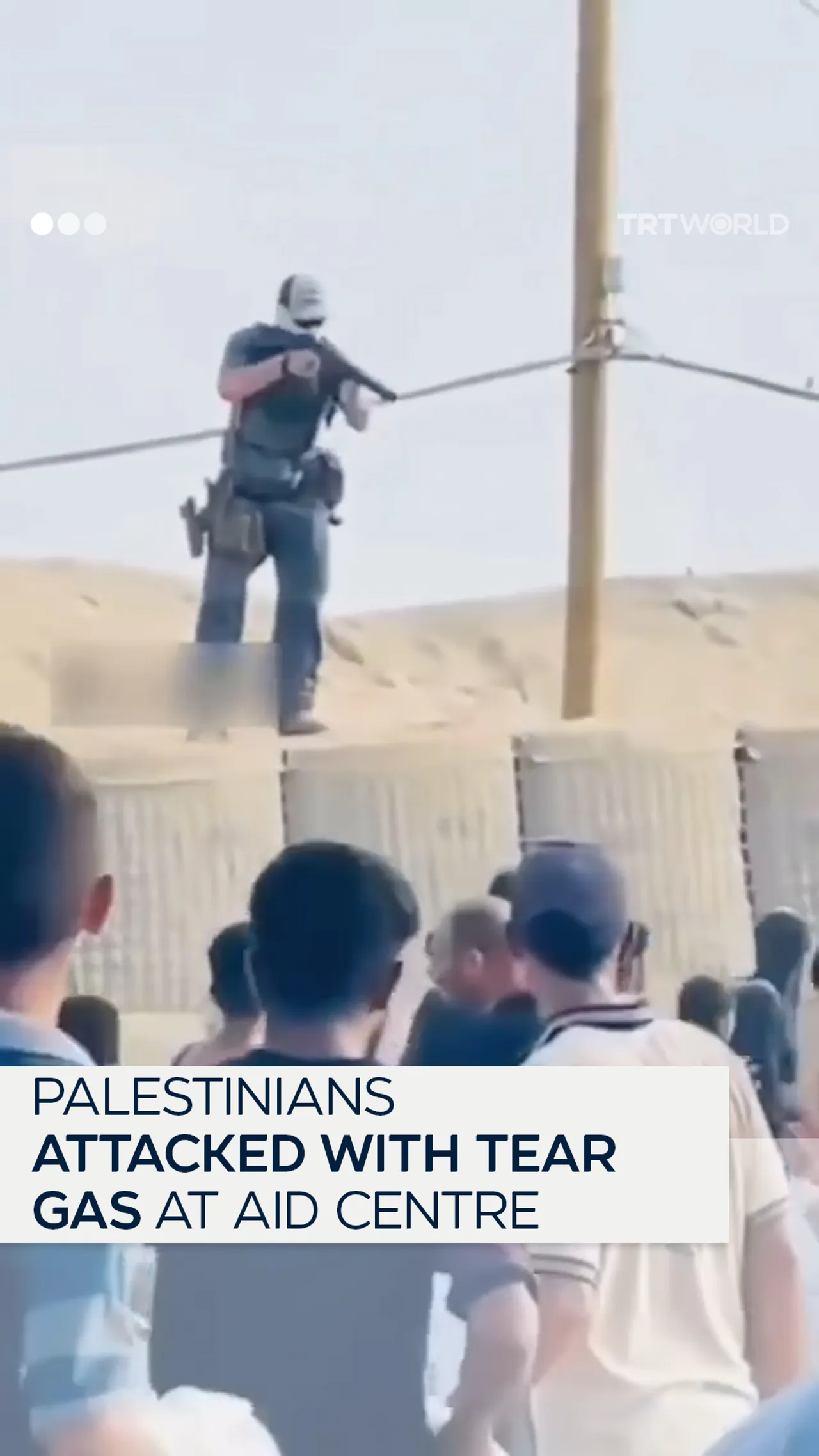 Tear gas fired at Palestinians at Gaza aid centre
