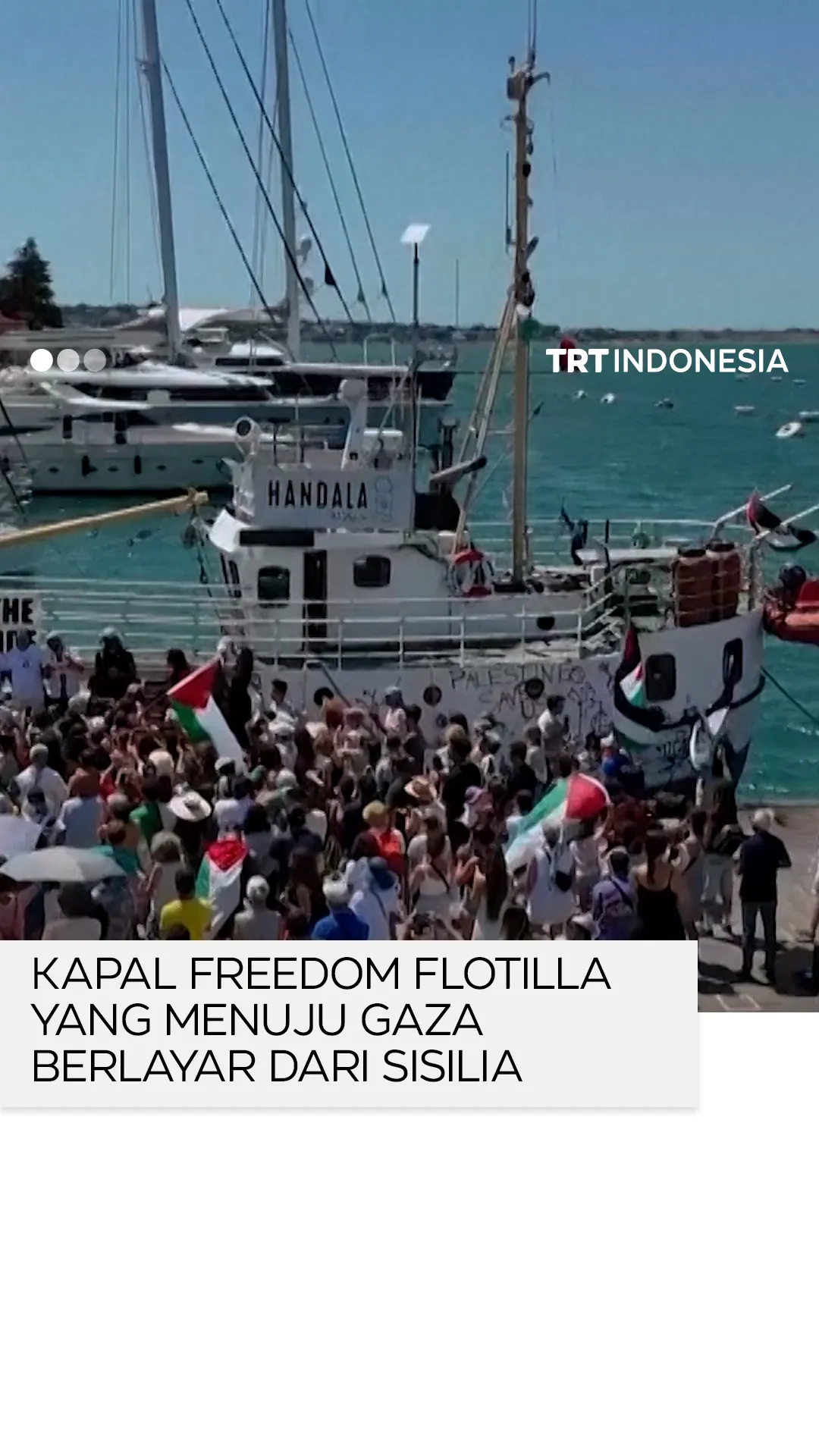 Kapal Freedom Flotilla yang menuju Gaza berlayar dari Sisilia