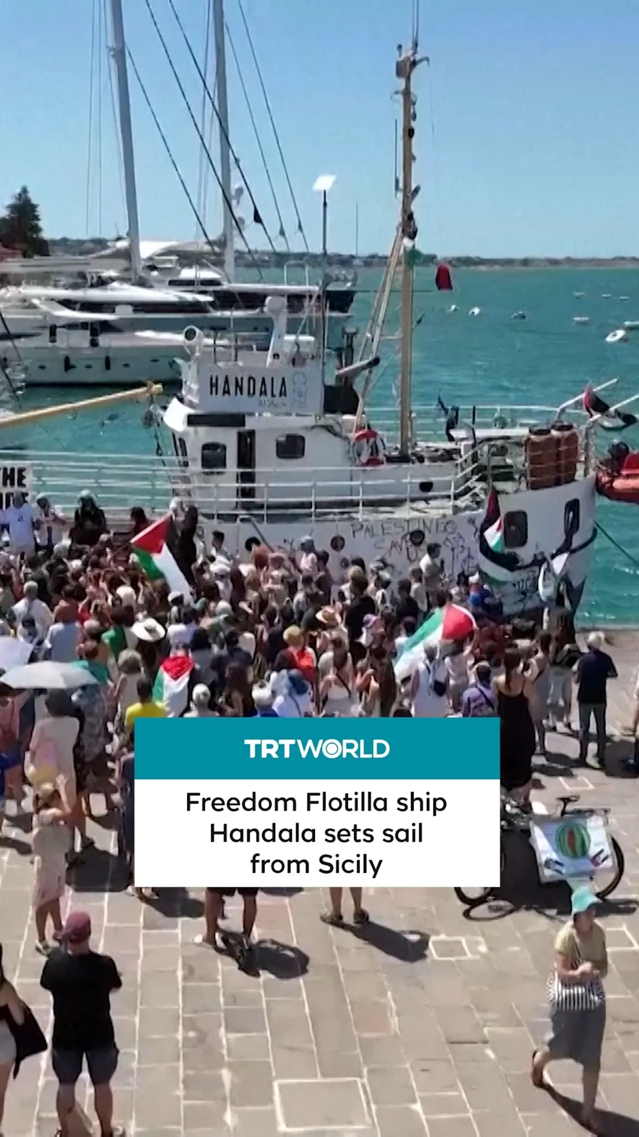 Gaza-bound Freedom Flotilla ship sets sail from Sicily
