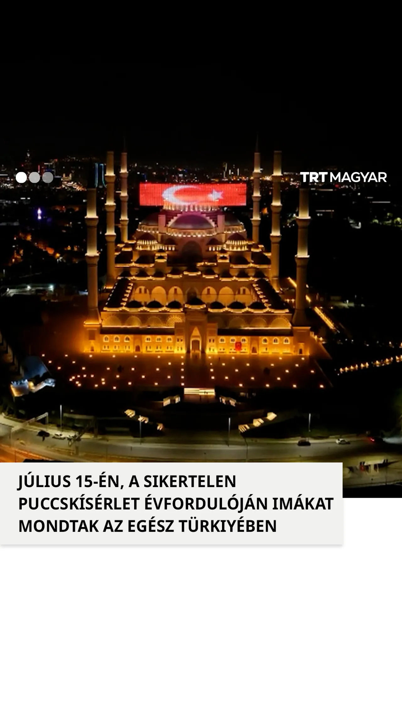 Imákat mondtak Türkiyében a 2016-os sikertelen puccskísérlet kilencedik évfordulóján