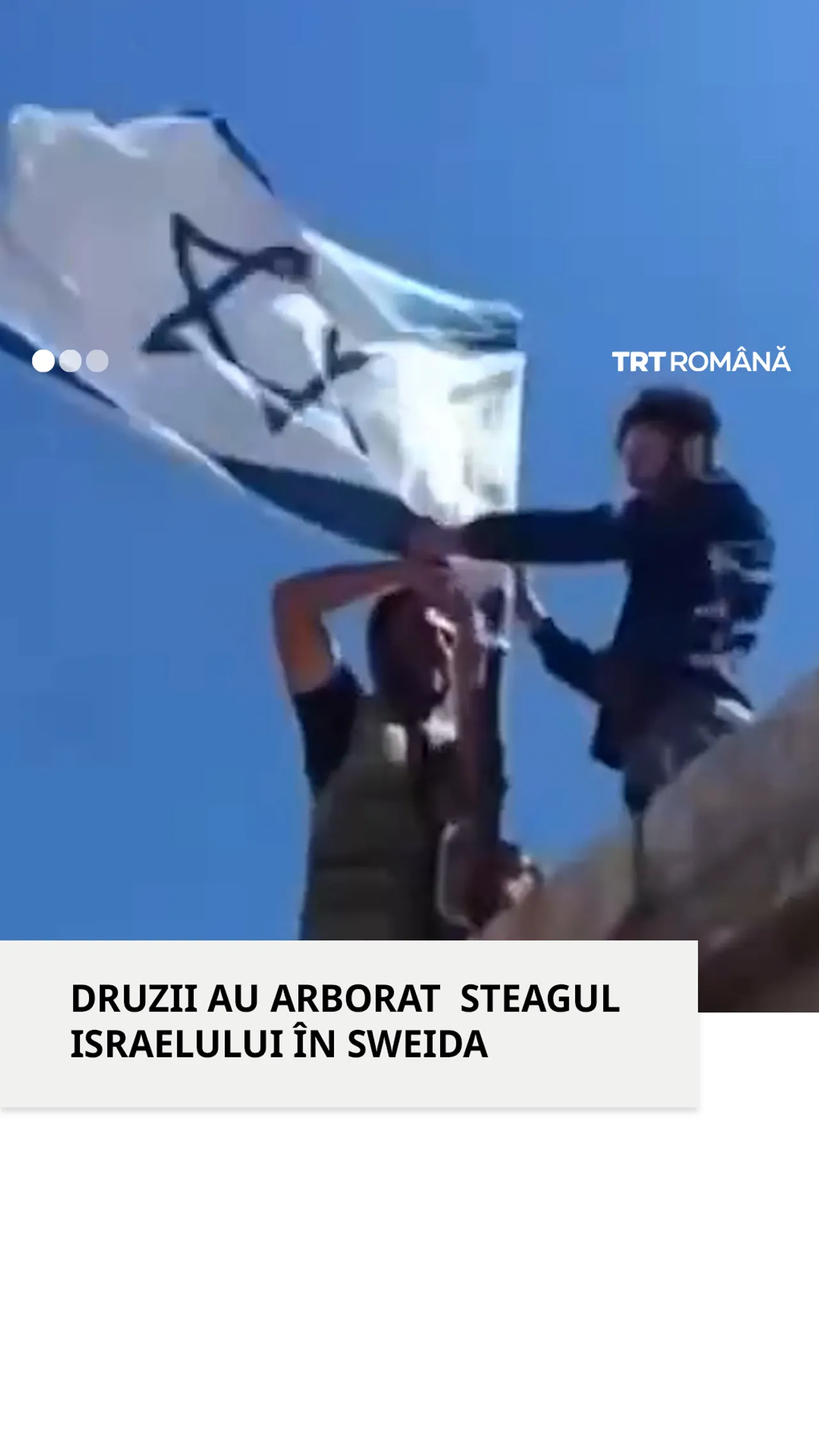Druzii au arborat steagul Israelului după atacurile lansate de acesta asupra Damascului