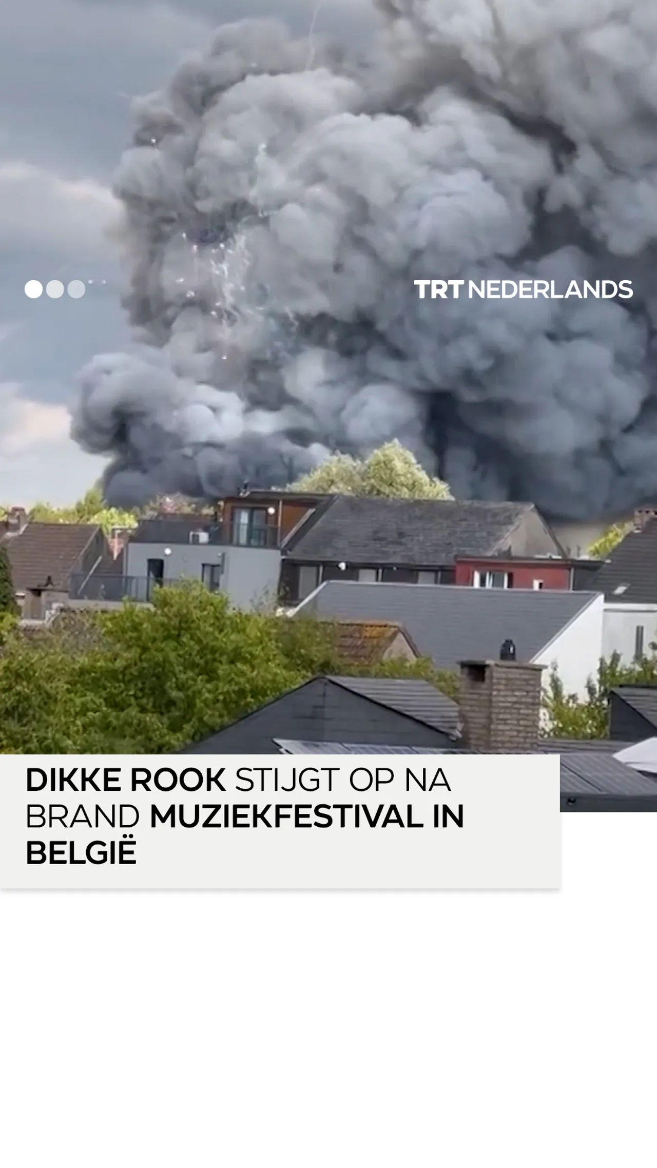 Enorme brand verwoest festivalterrein in België