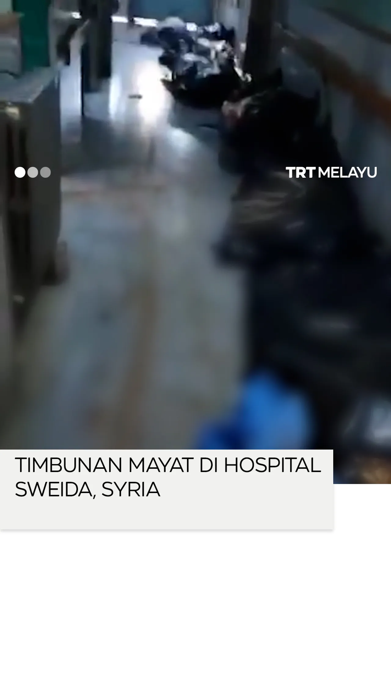 Timbunan mayat ditemui di Hospital Kebangsaan Sweida, Syria