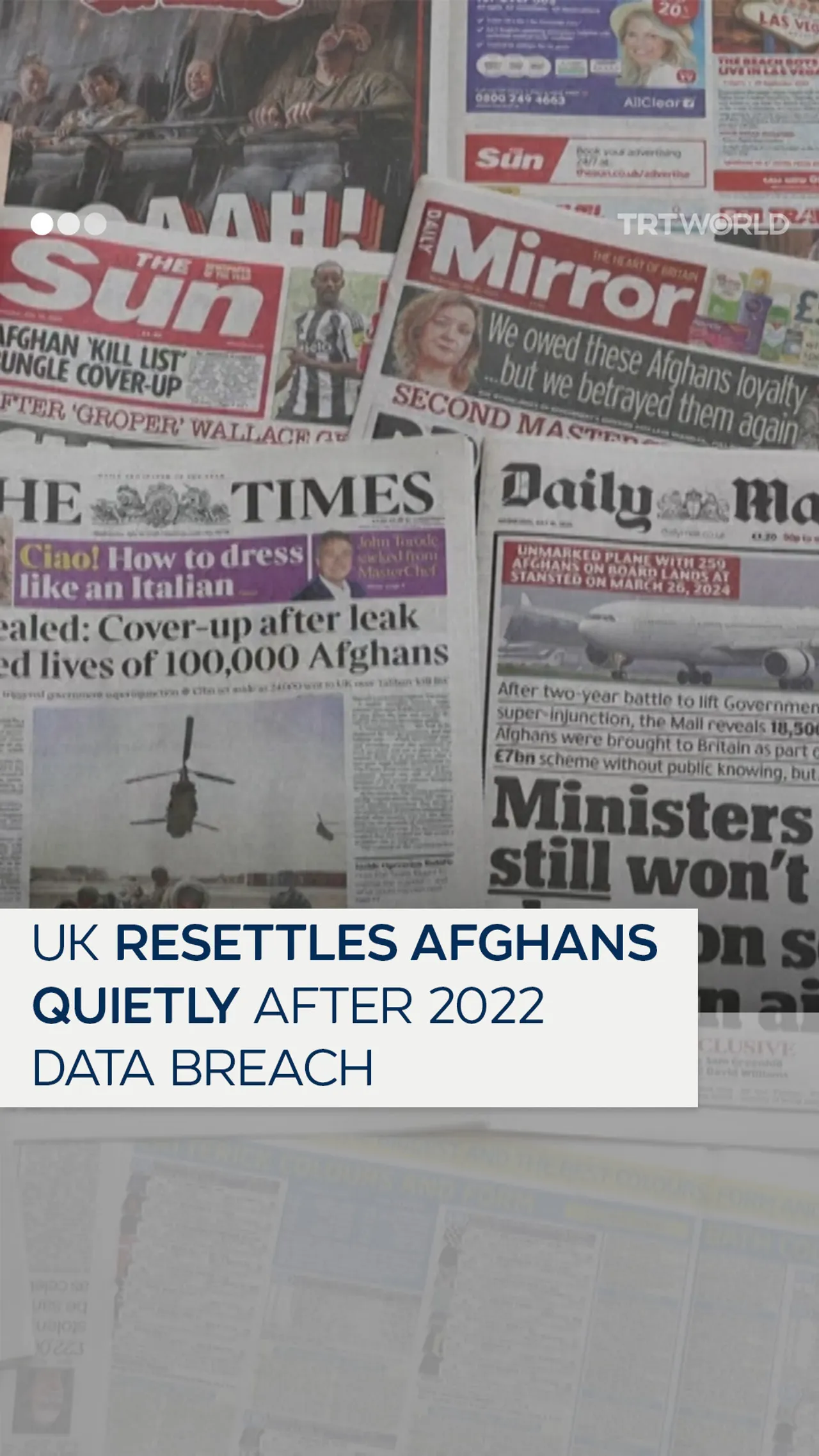 Thousands of Afghans secretly relocated to UK after data leak