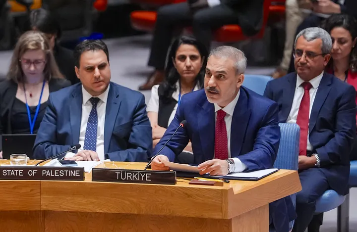 Türkiye's Fidan denounces Israel's genocide in Gaza, urges UN action for ceasefire and aid access