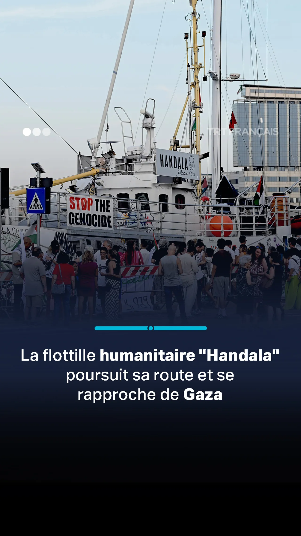 La flottille humanitaire "Handala" poursuit sa route et se rapproche de Gaza