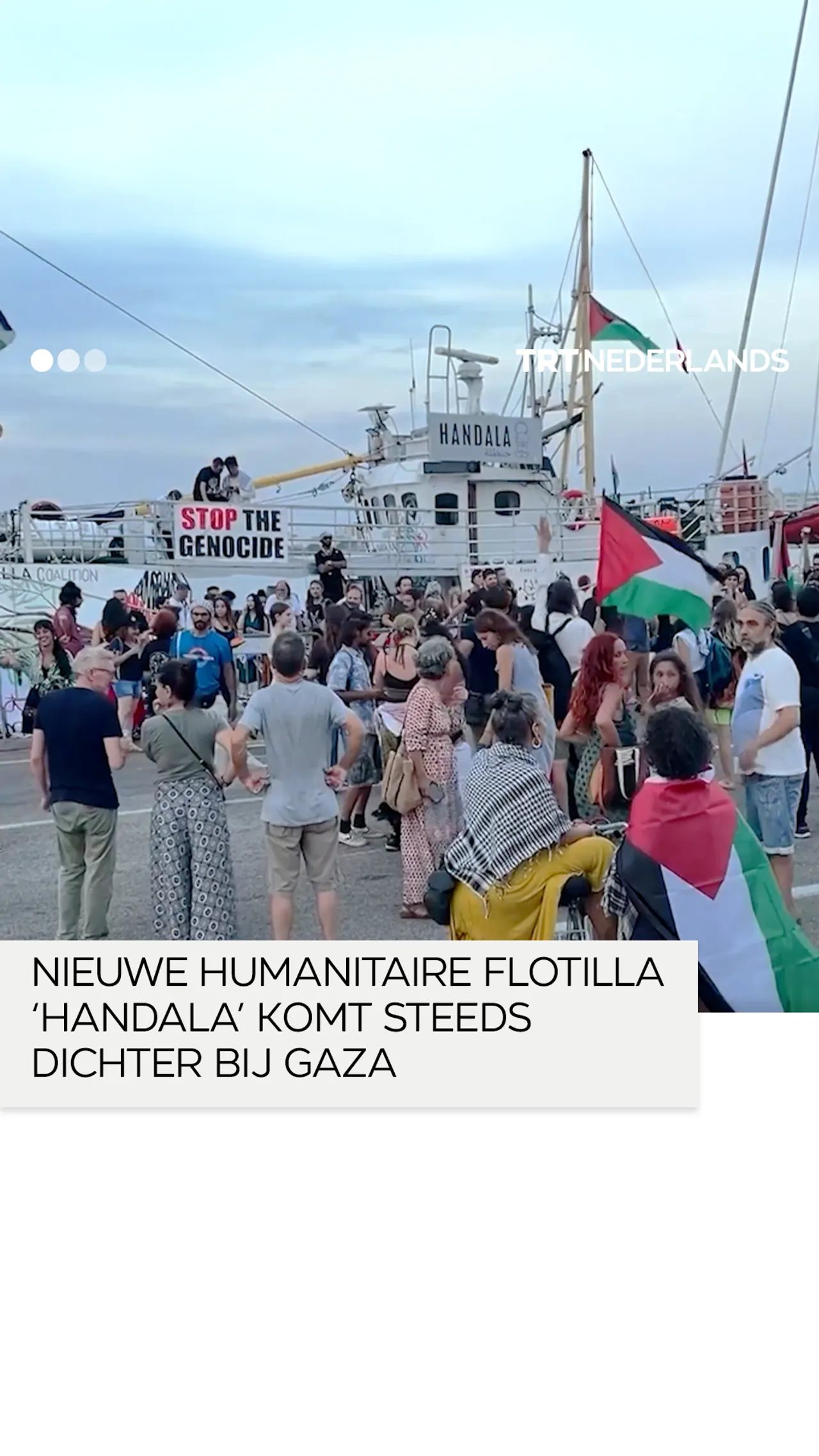 Nieuwe humanitaire flotilla “Handala” komt steeds dichter bij Gaza