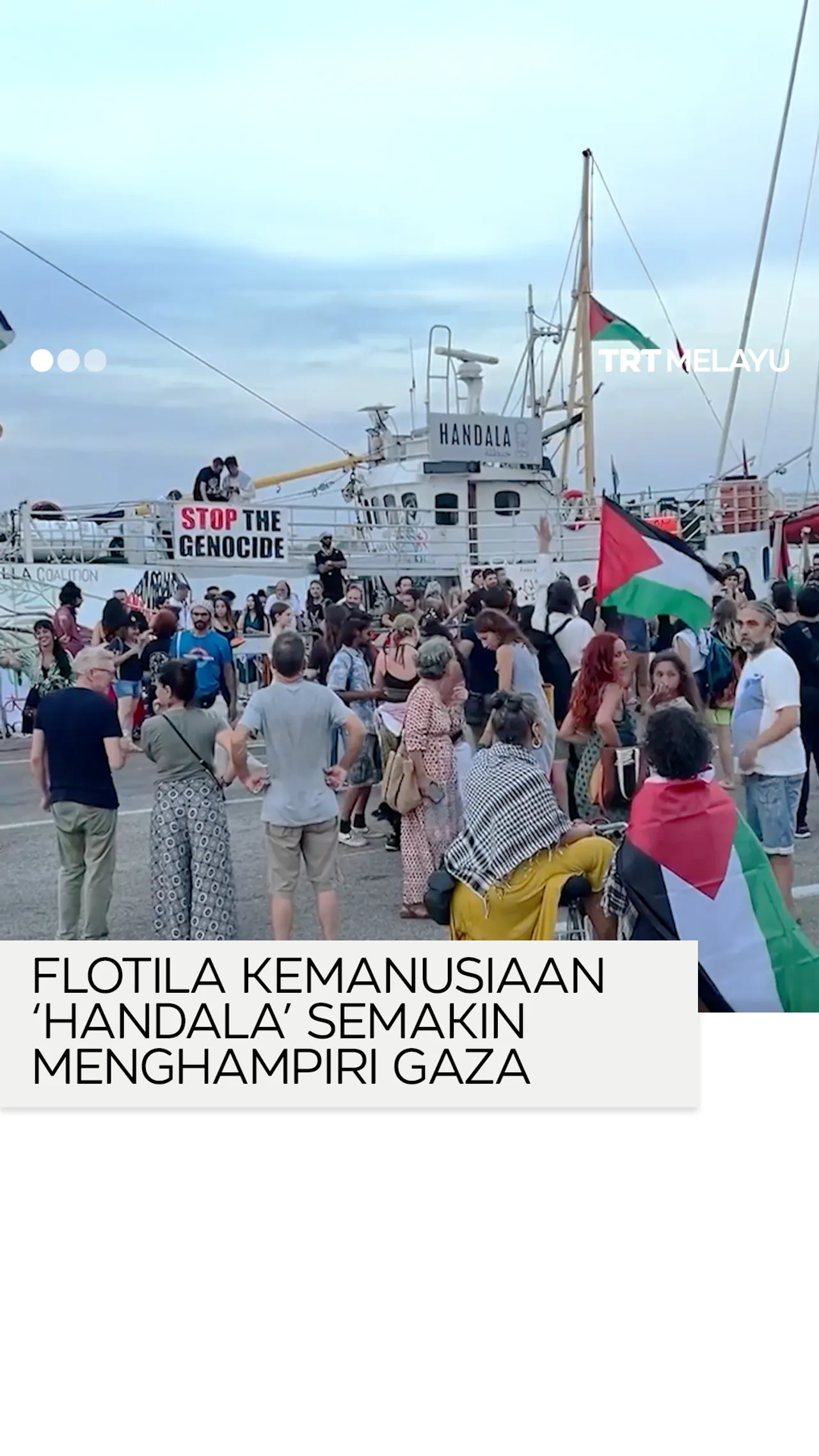 Flotila kemanusiaan ‘Handala’ semakin menghampiri Gaza