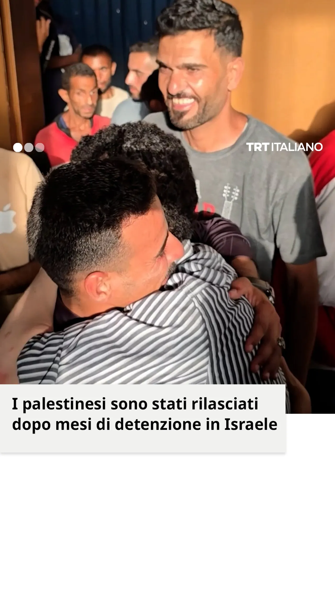 I palestinesi sono stati rilasciati dopo mesi di detenzione in Israele