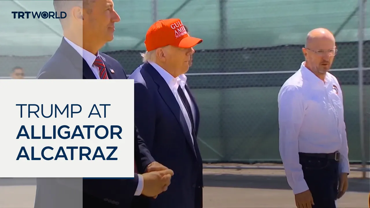 Trump visits 'Alligator Alcatraz' migrant detention centre