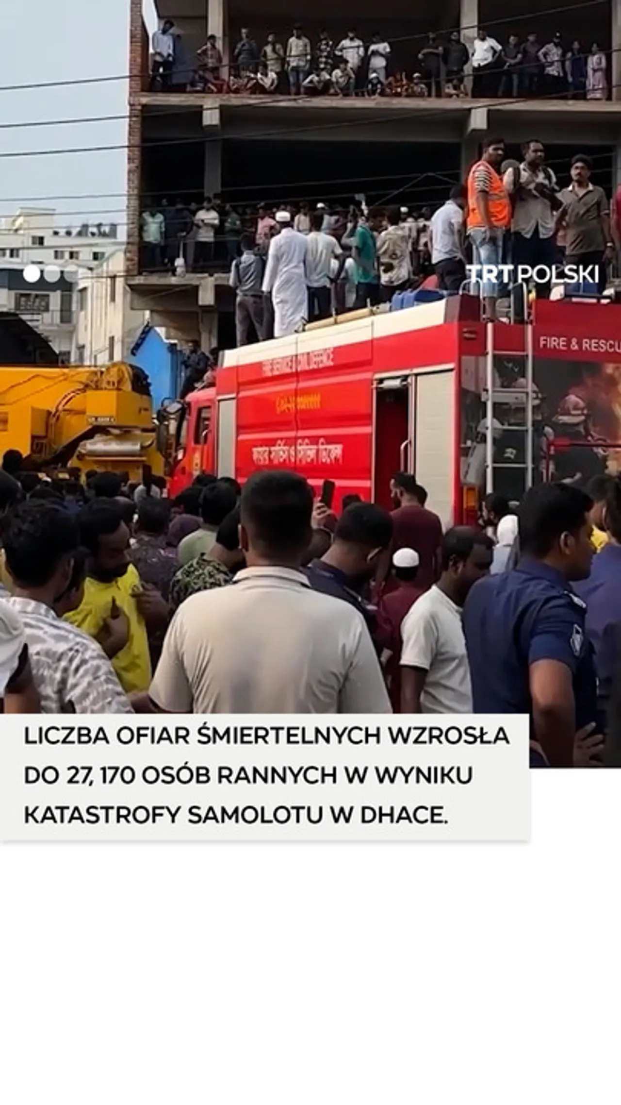 Co najmniej 27 osób zginęło w katastrofie samolotu w Bangladeszu