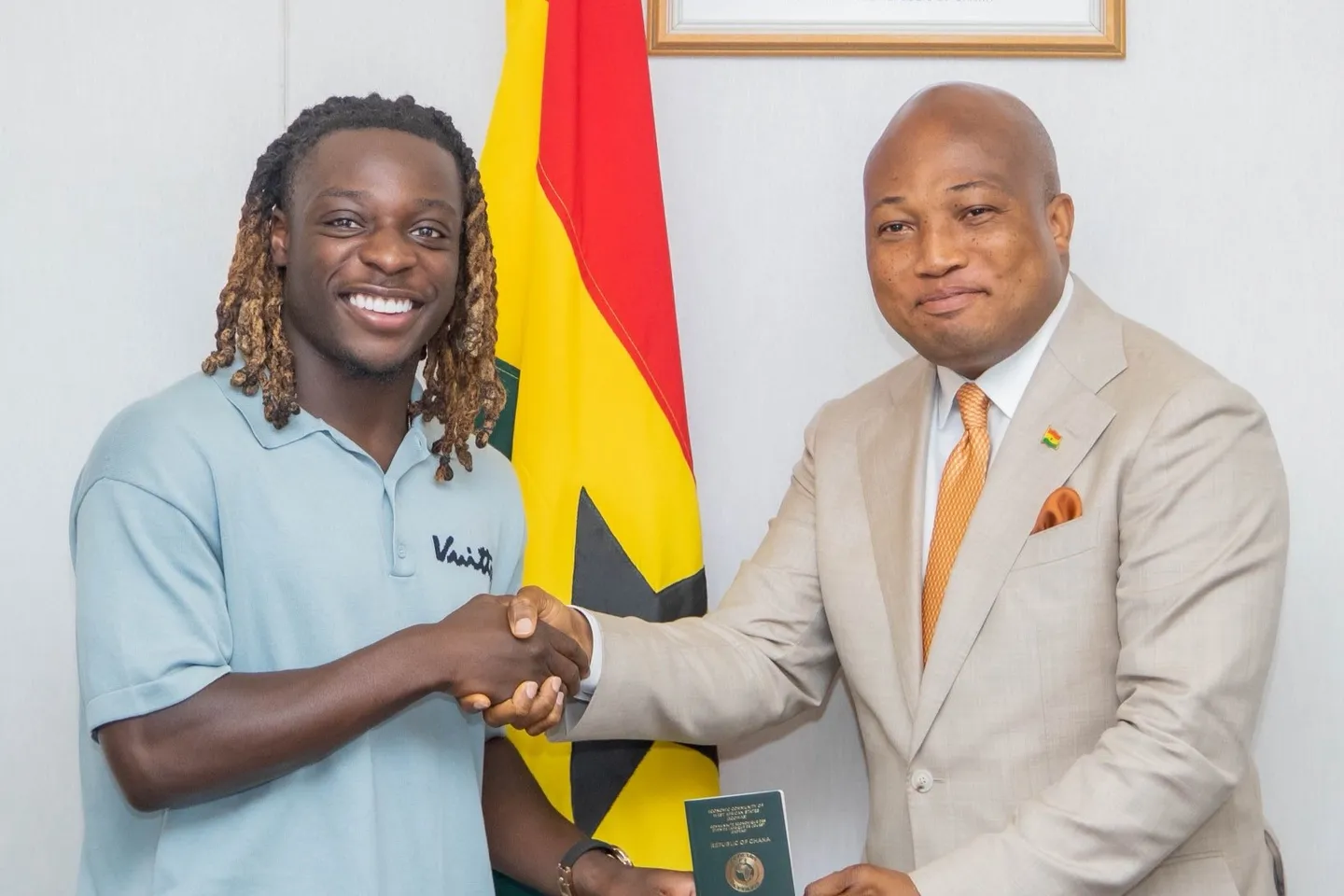Man City star Jeremy Doku embraces heritage, receives Ghanaian passport