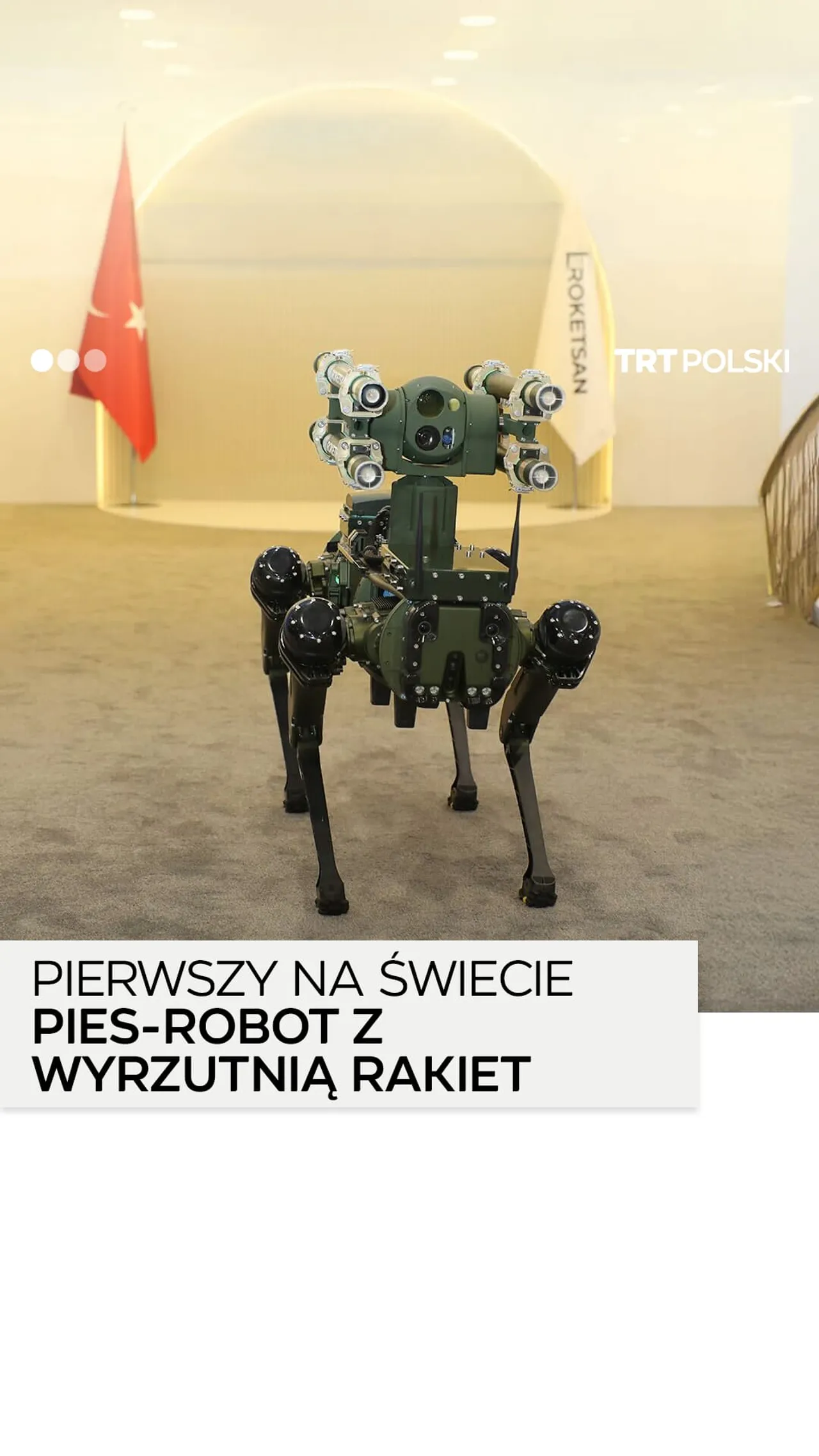 Turcja prezentuje Koz, pierwszego na świecie psa-robota wyposażonego w wyrzutnię rakiet