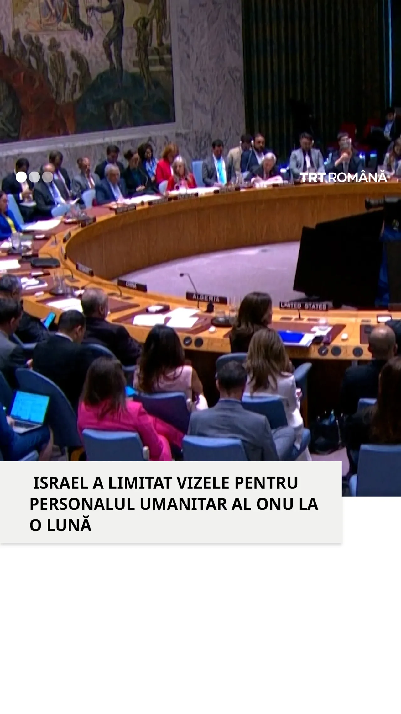 Israelul va acorda vize de doar o lună personalului umanitar al ONU