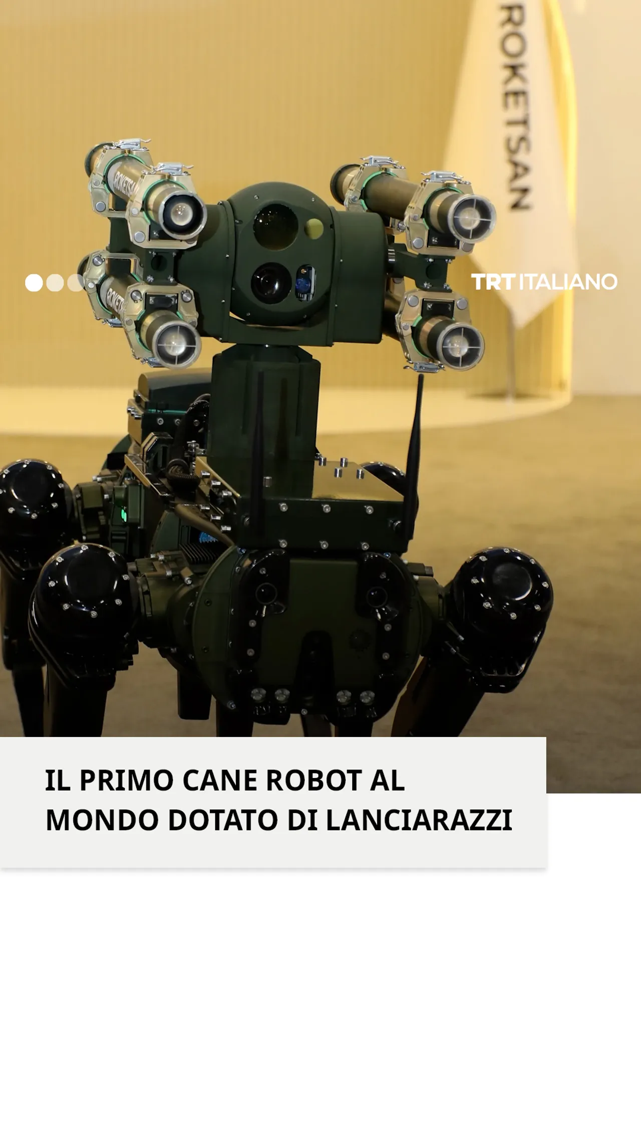 Il primo cane robot al mondo dotato di lanciarazzi