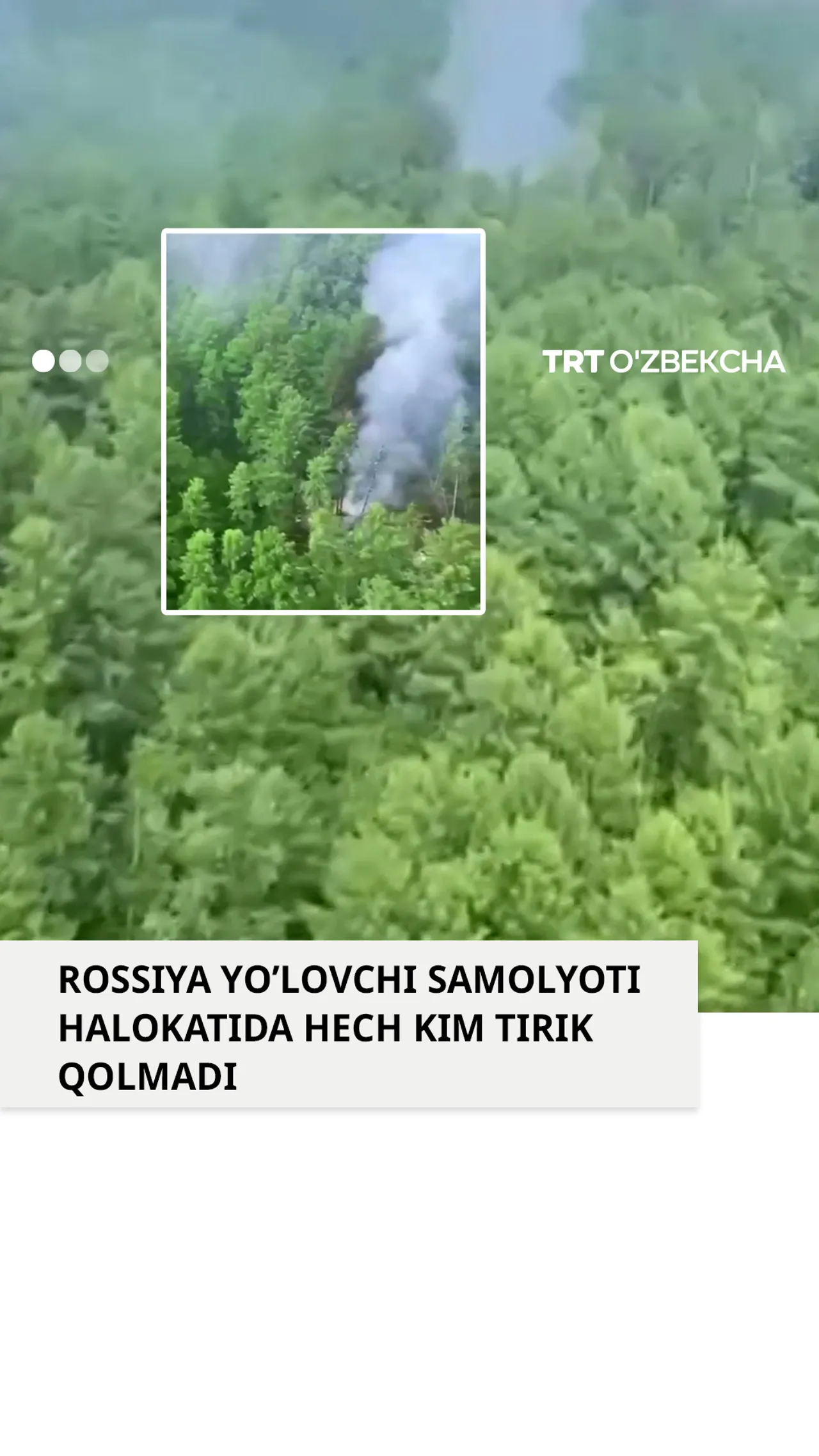 Rossiya yoʻlovchi samolyoti halokatga uchradi