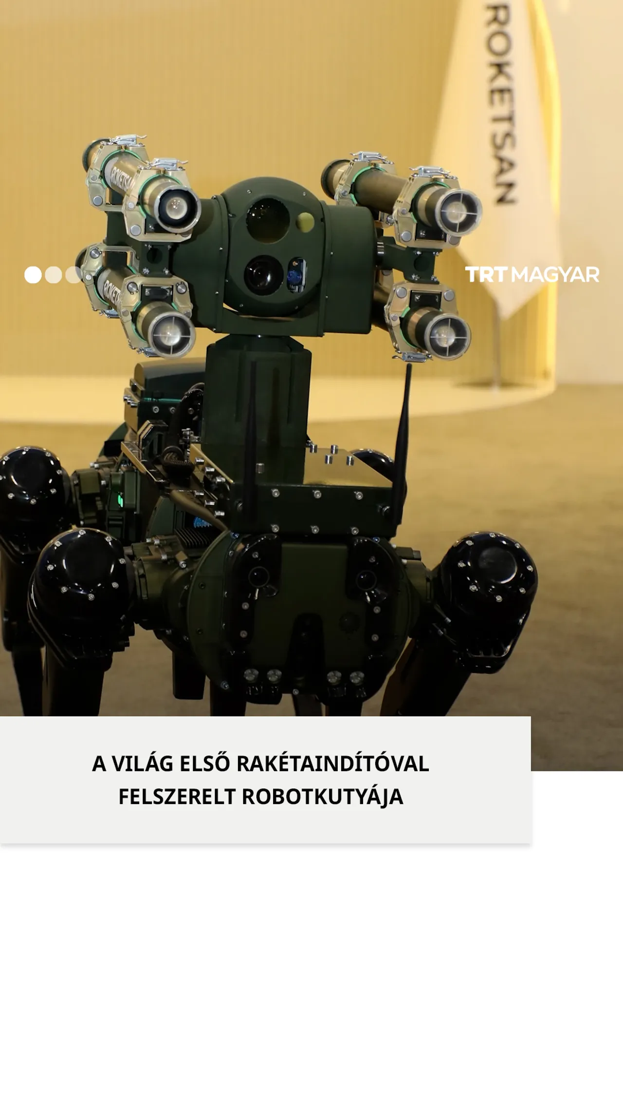 Türkiye bemutatta a világ első rakétaindítóval felszerelt robotkutyáját