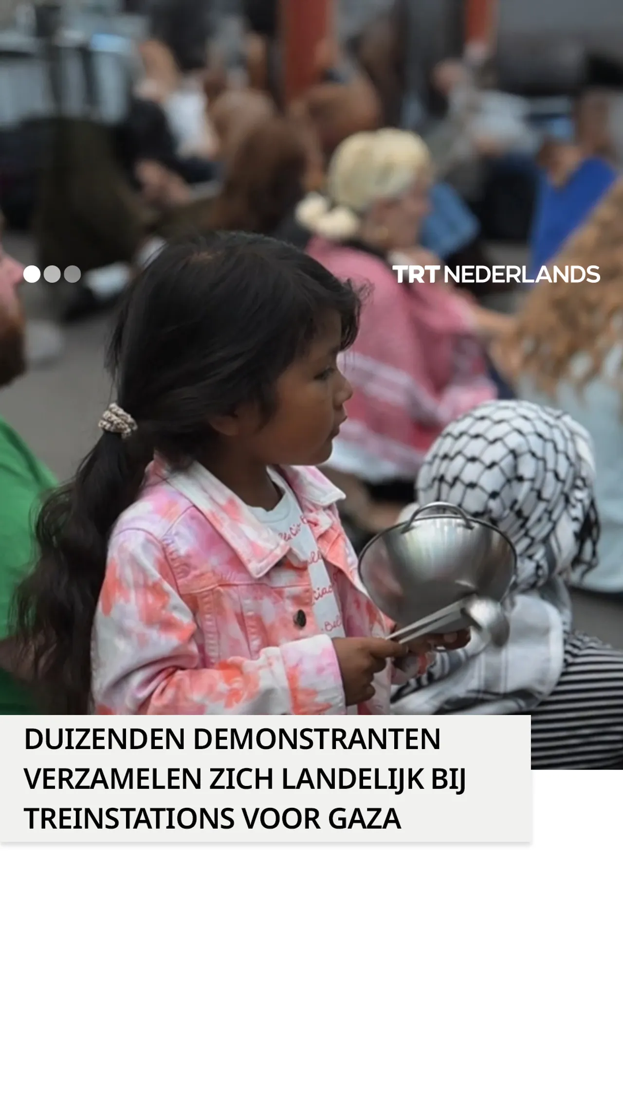 Duizenden demonstranten verzamelen zich landelijk bij treinstations voor Gaza