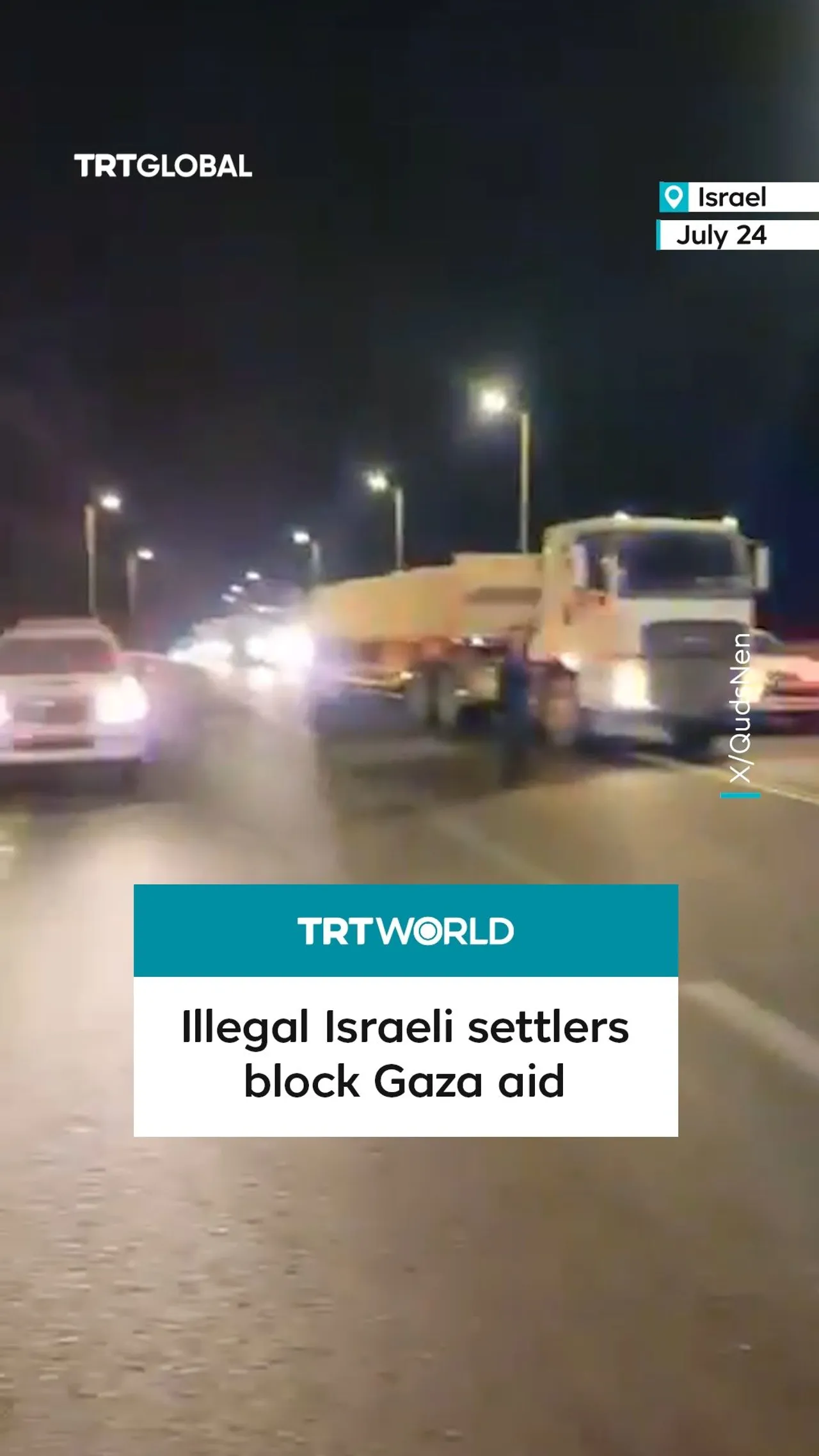 Illegal Israeli settlers block Gaza bound aid as 2 million Palestinians starve