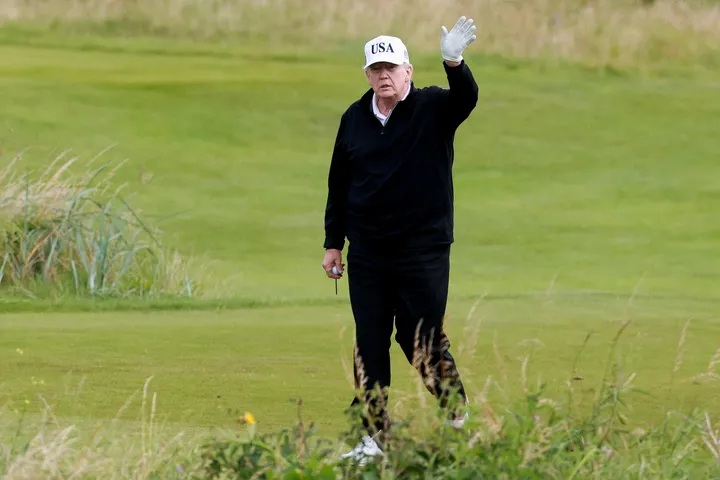 Trump heads to Scotland for a quiet weekend golfing as Epstein controversy persists