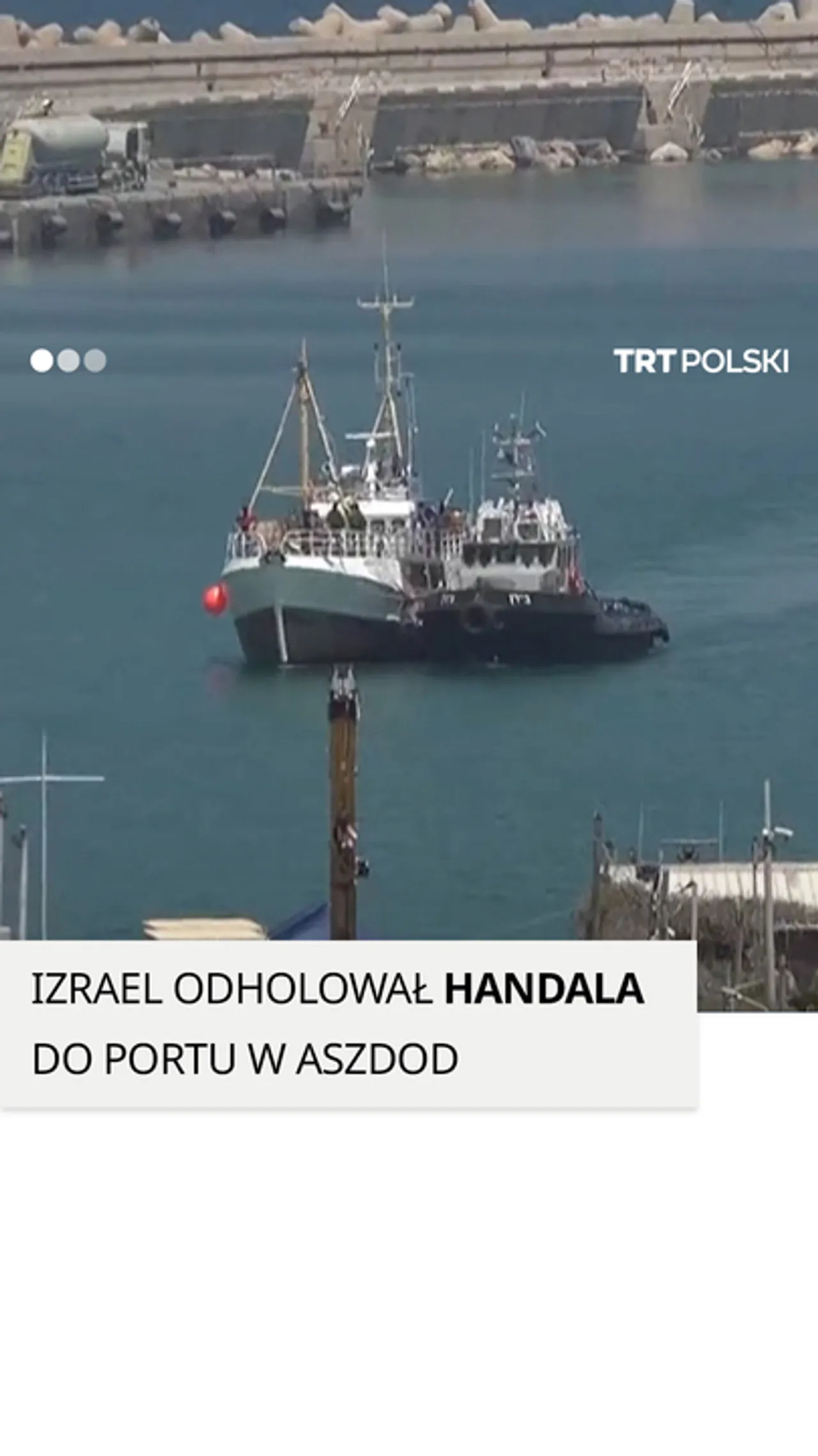 Izrael odholował statek z pomocą dla Gazy do portu w Aszdod, przesłuchuje aktywistów