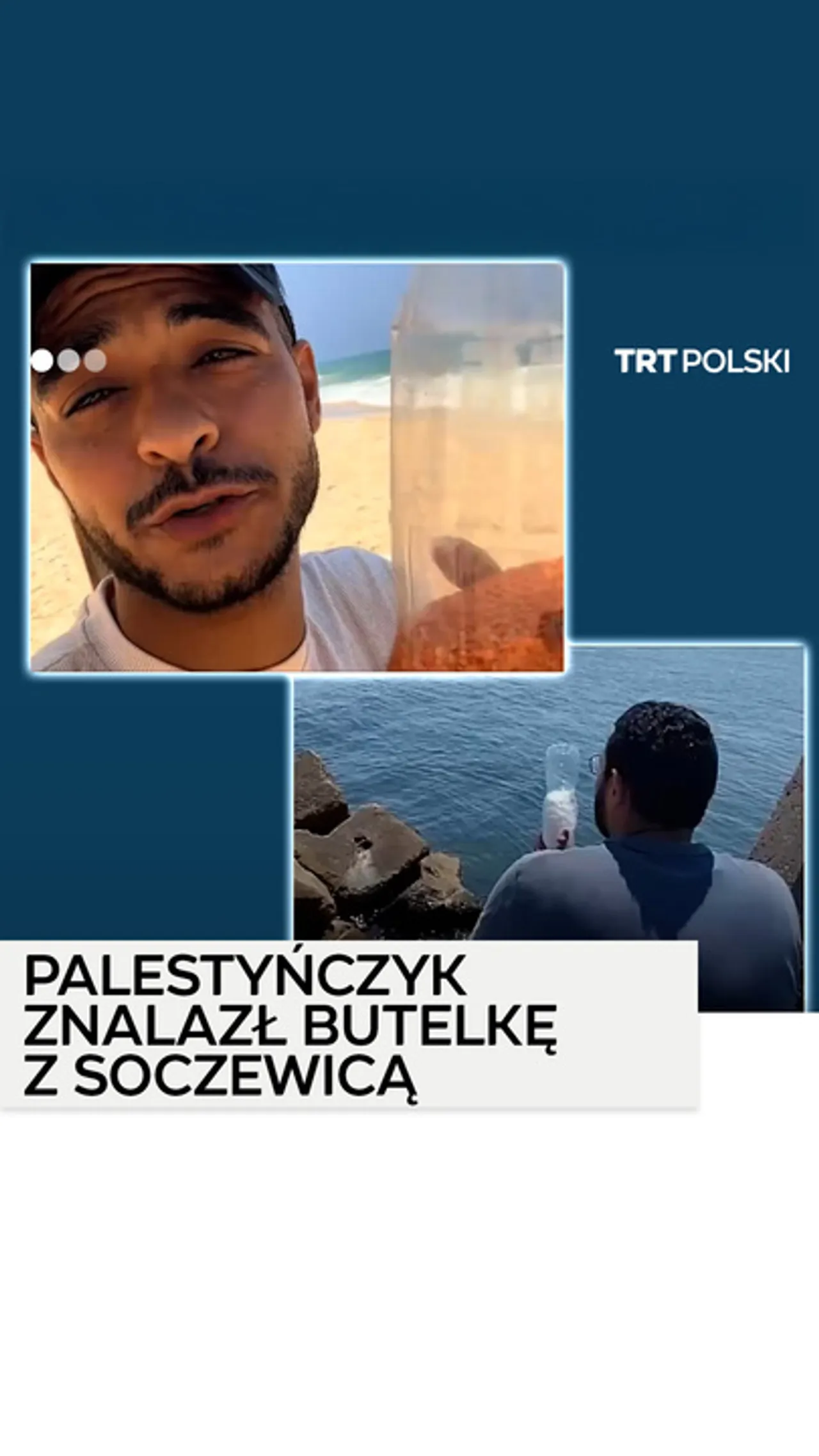 Palestyńczyk ze Strefy Gazy znalazł butelkę soczewicy z morza