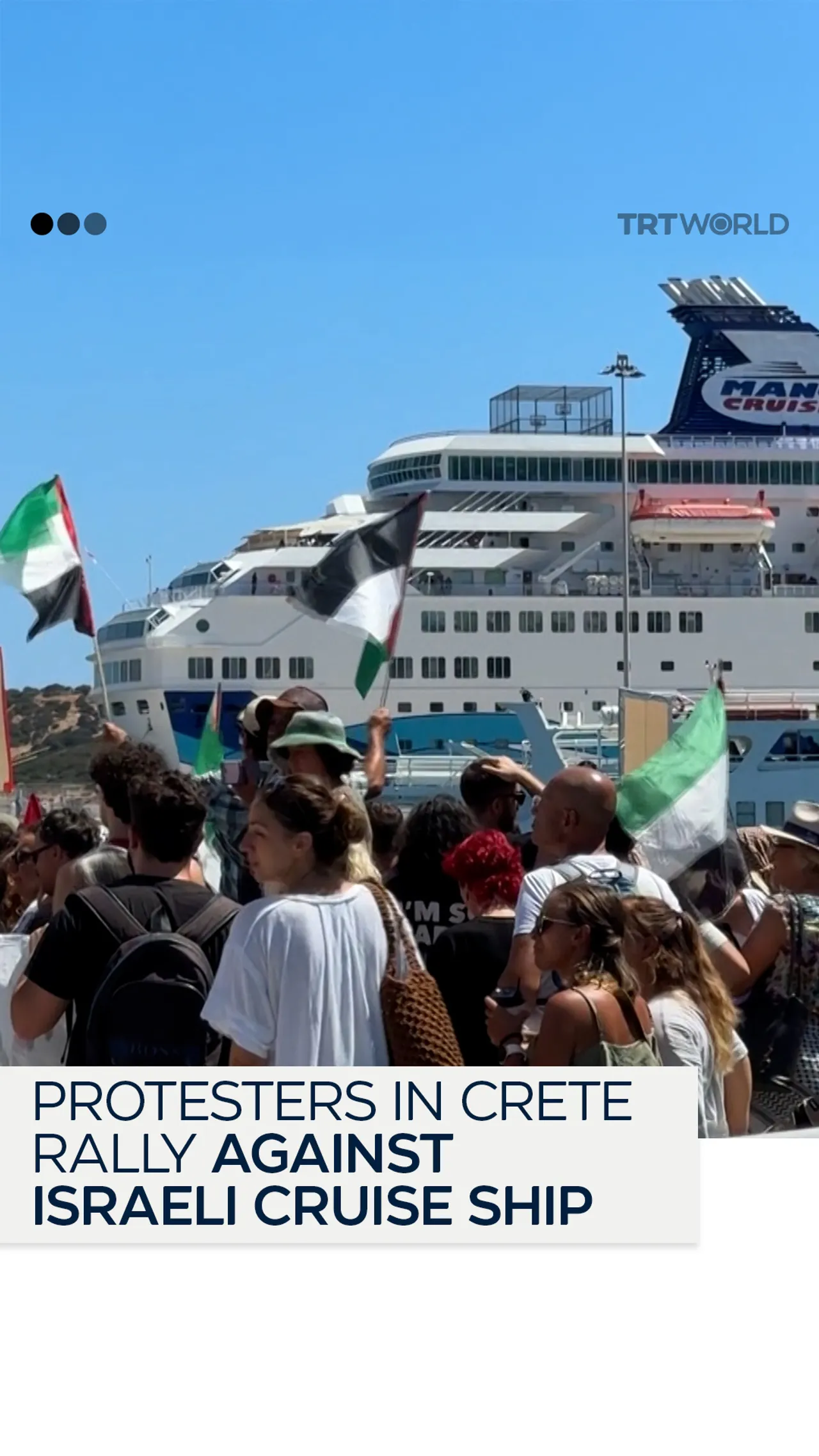 Protesters in Greece's Crete rally against Israeli cruise arrival