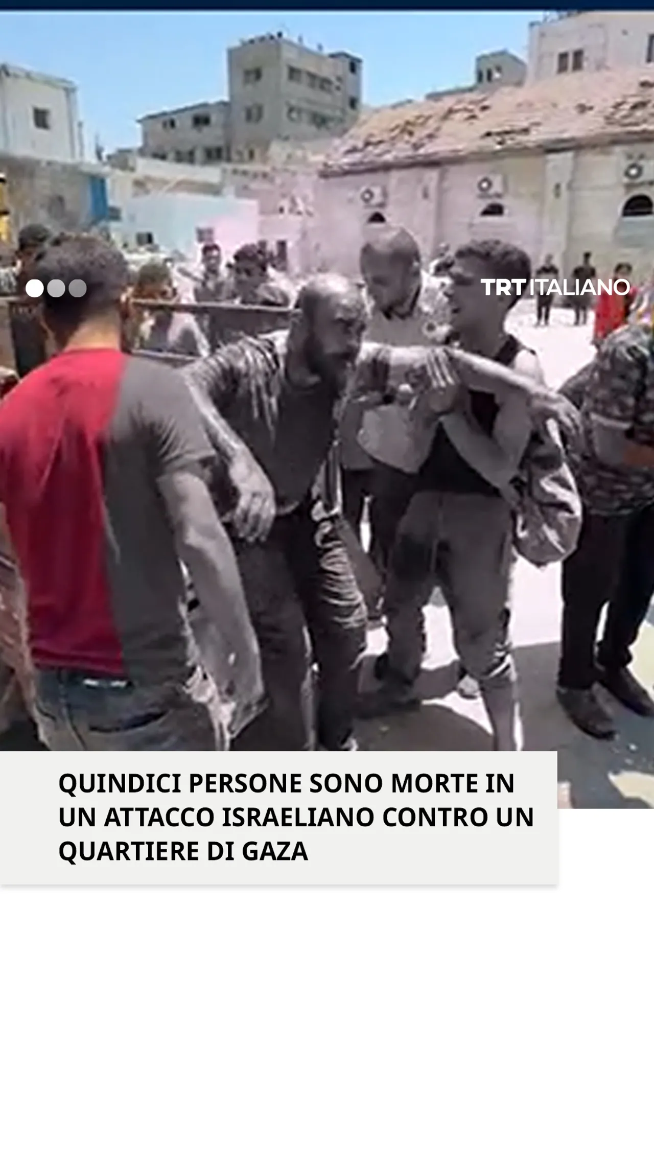 Almeno 15 palestinesi sono morti in un attacco israeliano contro un quartiere di Gaza
