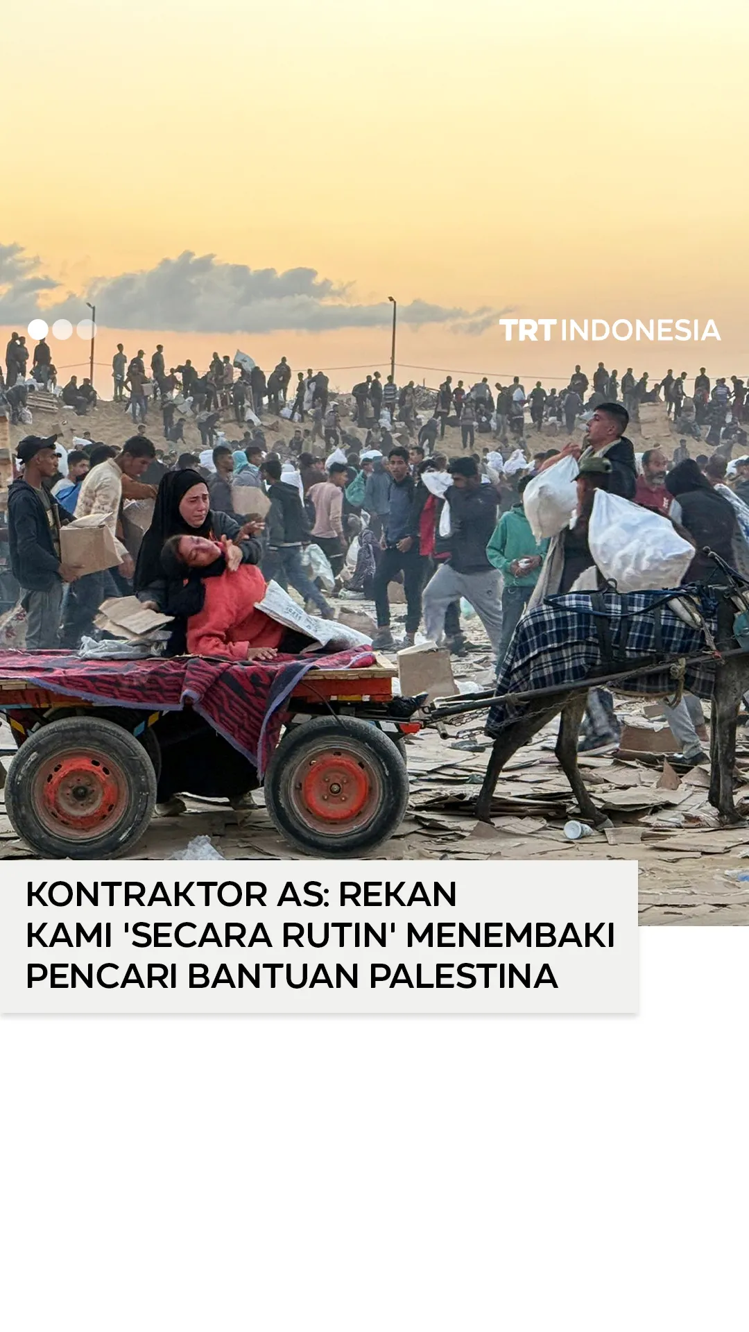 Kontraktor AS: Rekan kerja kami 'secara rutin' menembaki pencari bantuan di Gaza