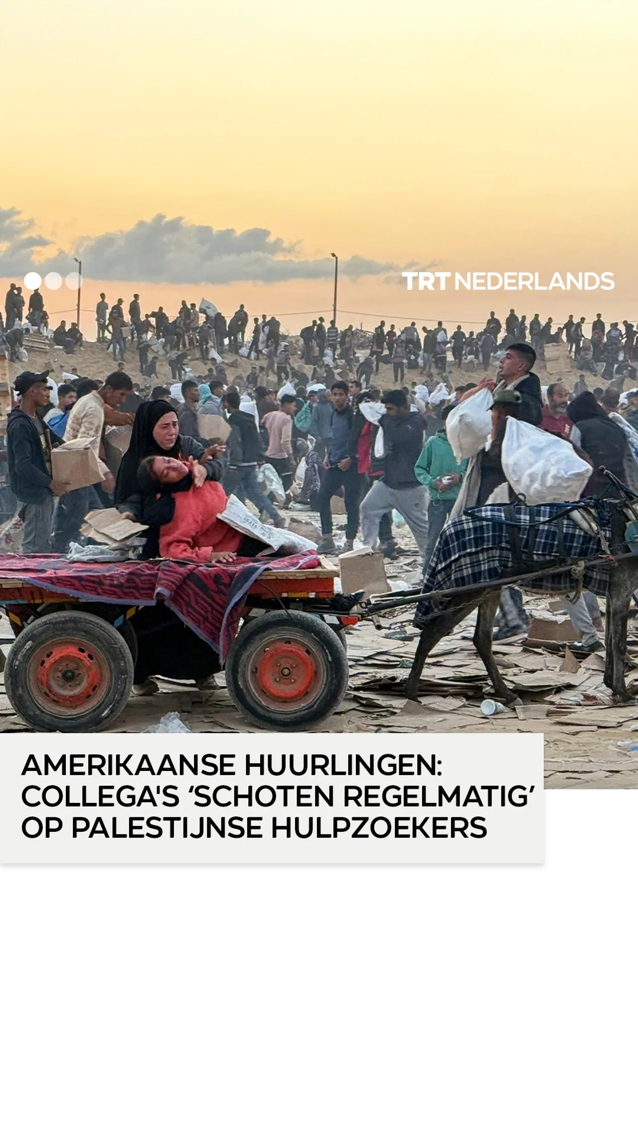 Amerikaanse huurlingen zeggen dat collega's 'regelmatig' schoten op Palestijnen die hulp zochten