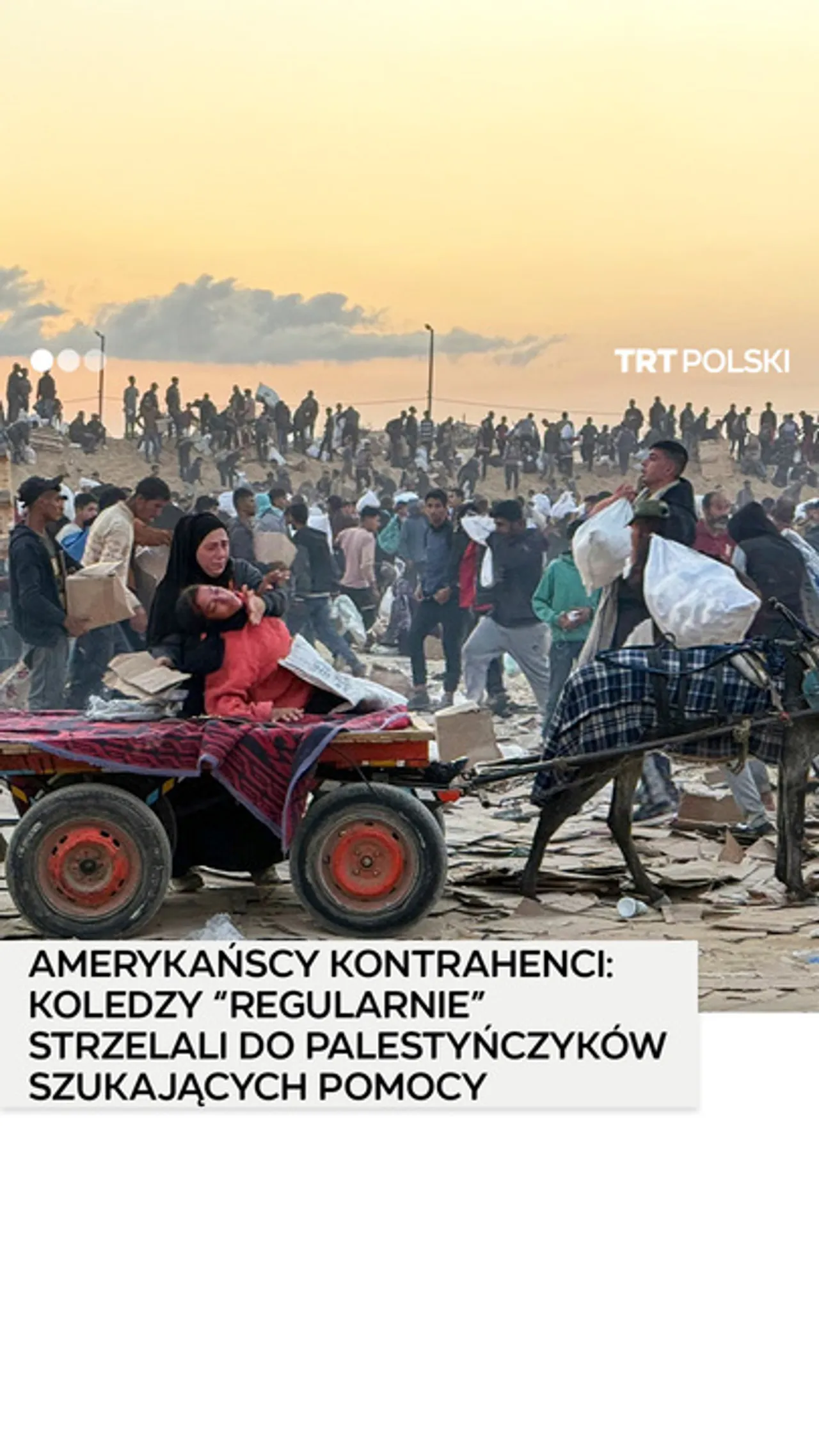 Amerykańscy kontrahenci mówią, że koledzy“regularnie” strzelali do Palestyńczyków szukających pomocy