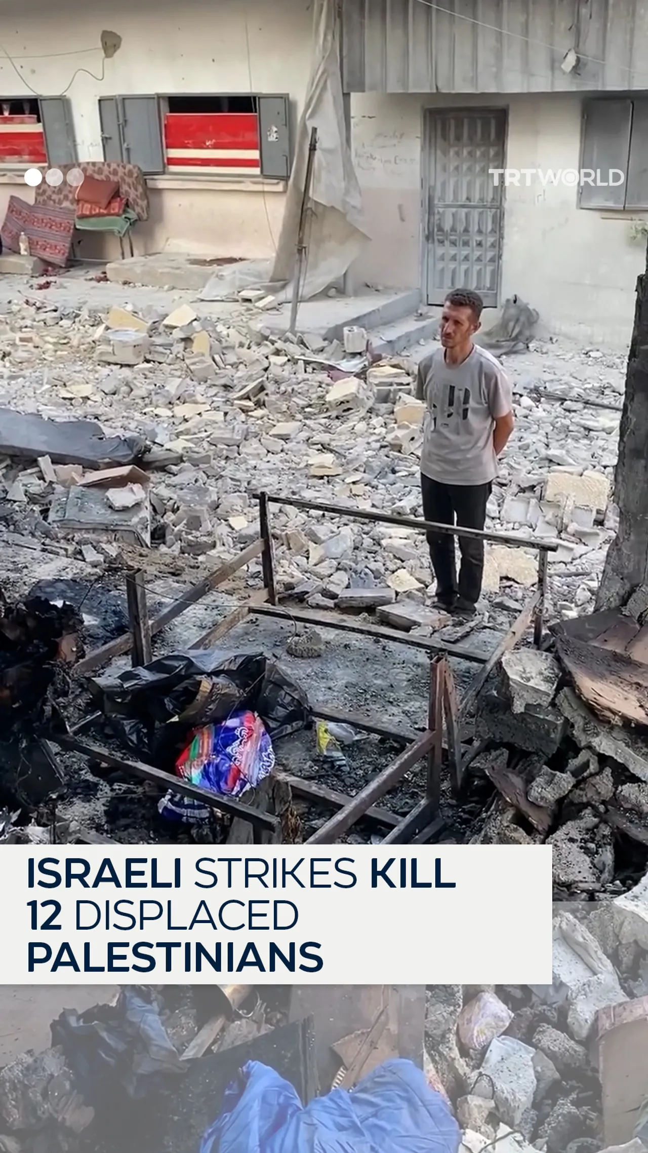 Israeli air strike kills 12 displaced Palestinians sheltering in Gaza school
