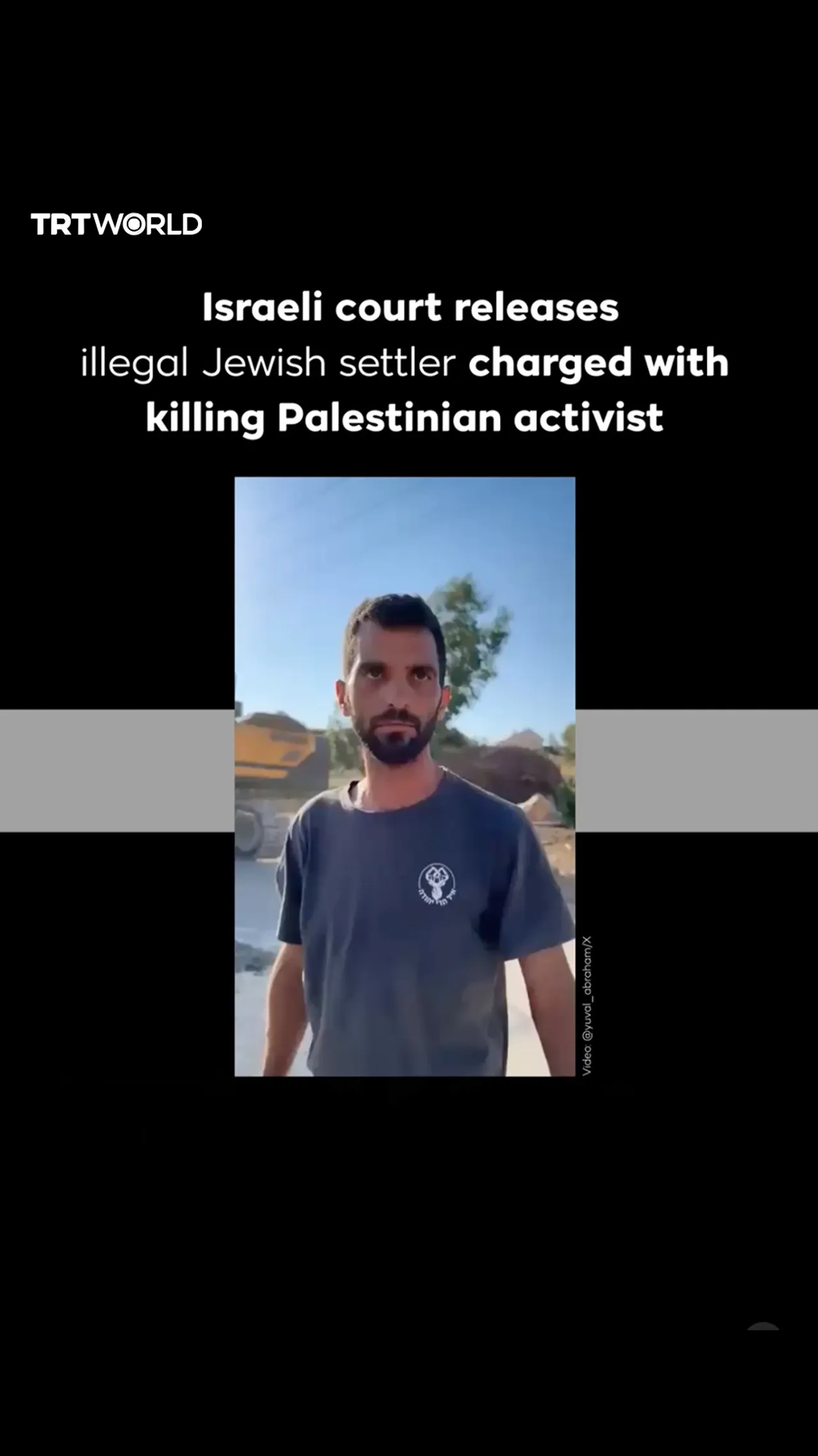 Israeli court releases settler who shot dead Palestinian activist