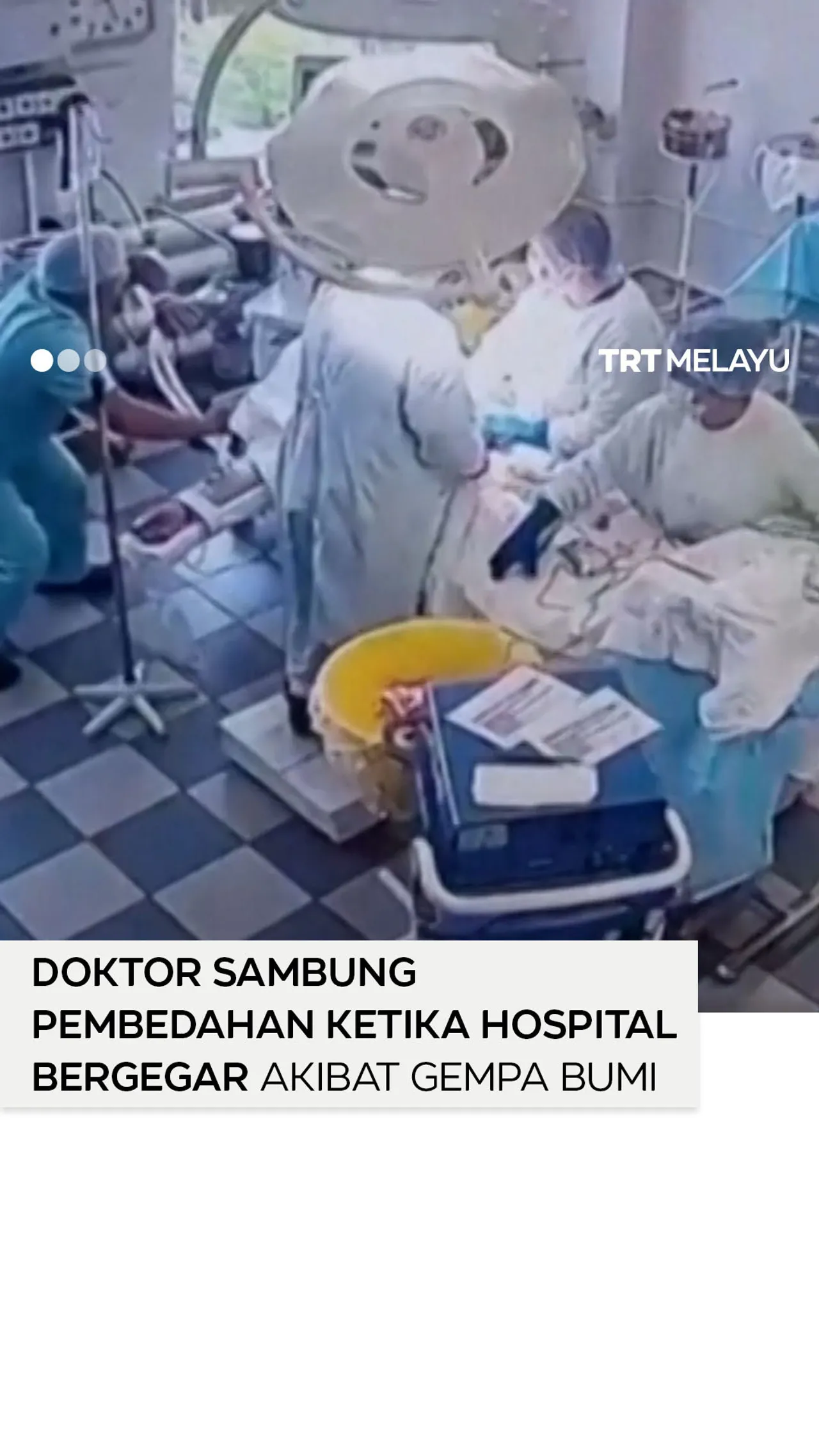 Doktor sambung pembedahan walaupun hospital bergoyang akibat gempa bumi Kamchatka 8.8 magnitud