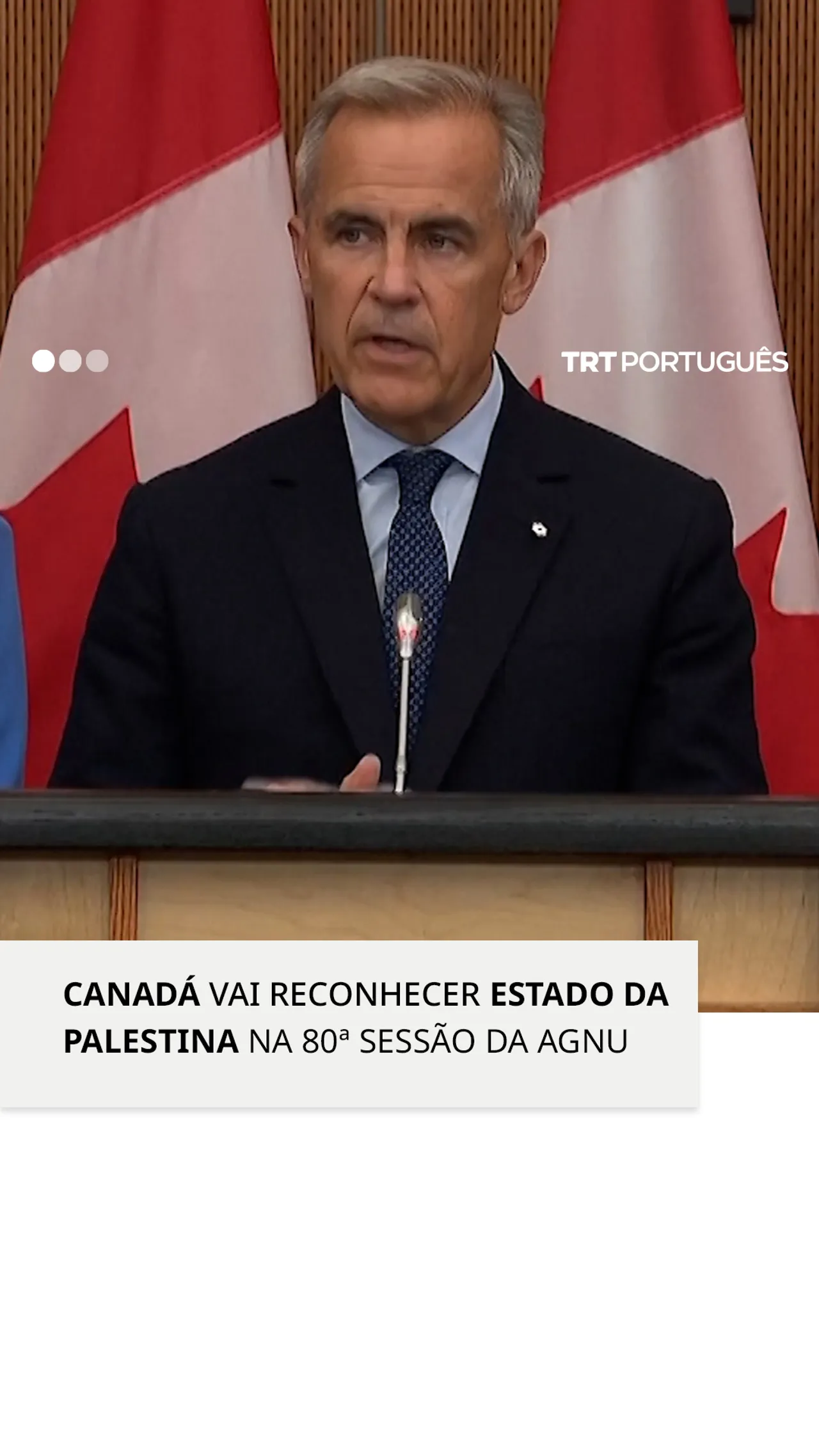 Canadá vai reconhecer o Estado da Palestina na Assembleia Geral da ONU em setembro