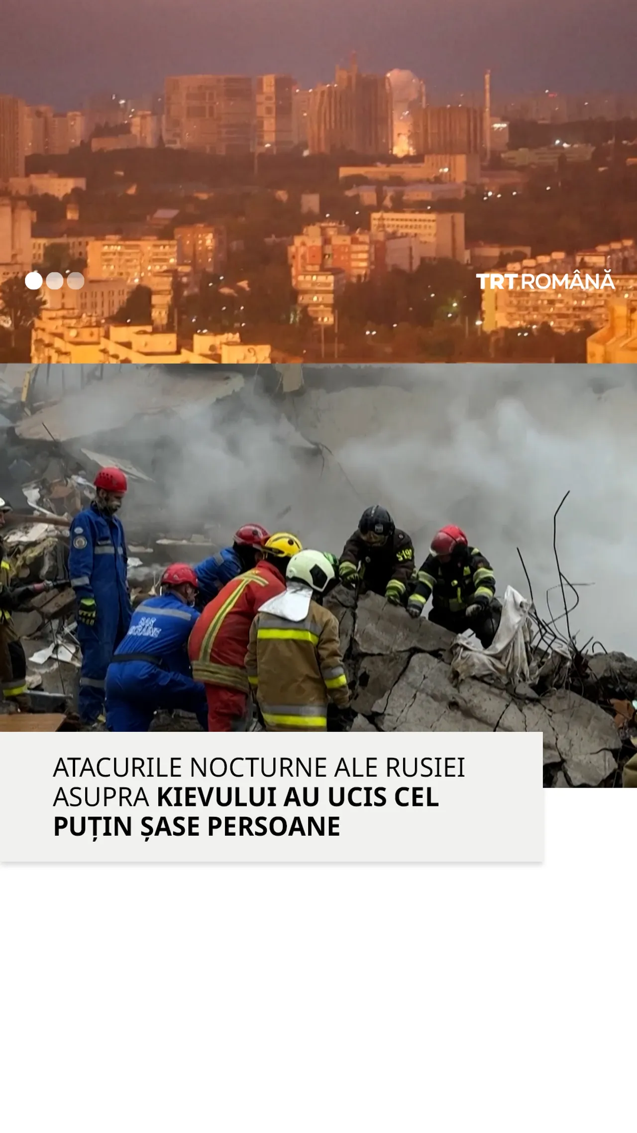 Atacurile rusești asupra Kievului ucid șase și rănesc peste 50 de persoane