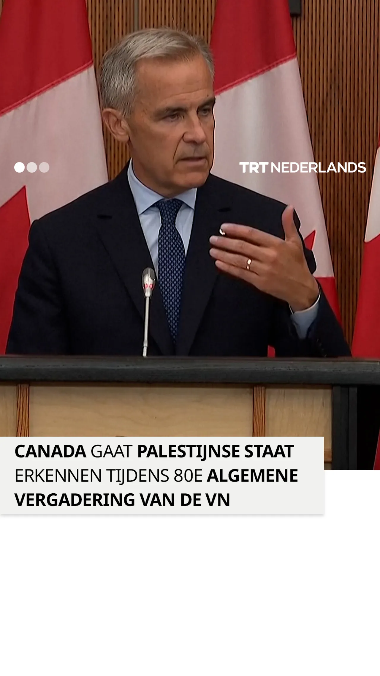 Canada zal de Palestijnse staat erkennen tijdens de Algemene Vergadering van de VN in september