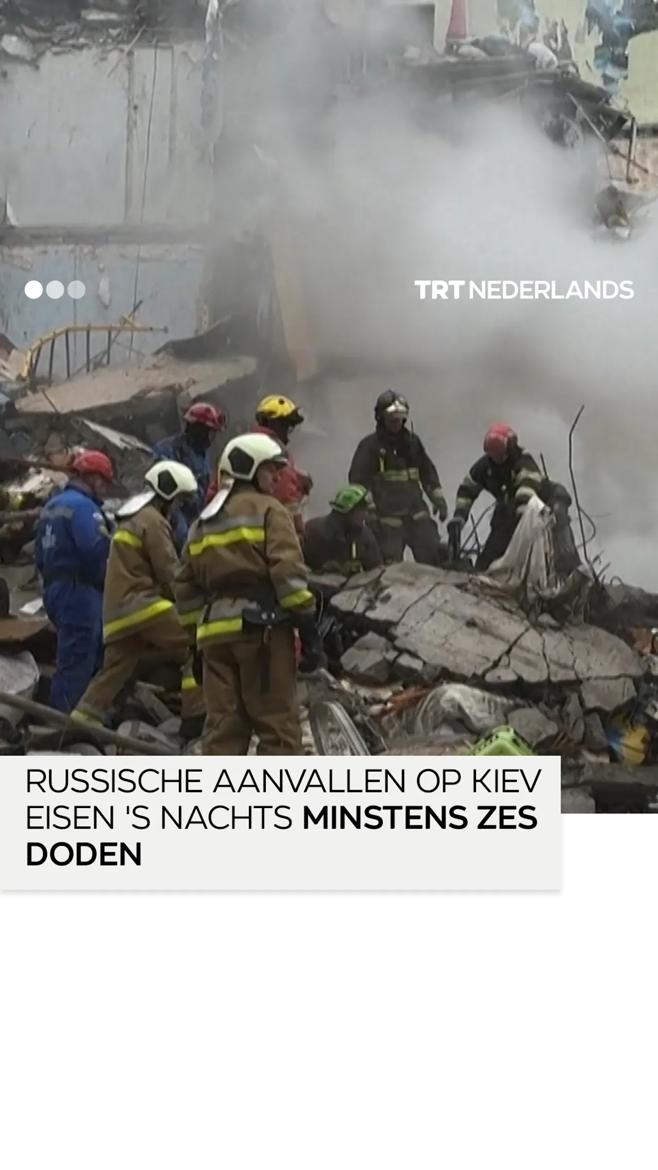 Russische aanvallen op Kiev eisen zes doden en meer dan vijftig gewonden