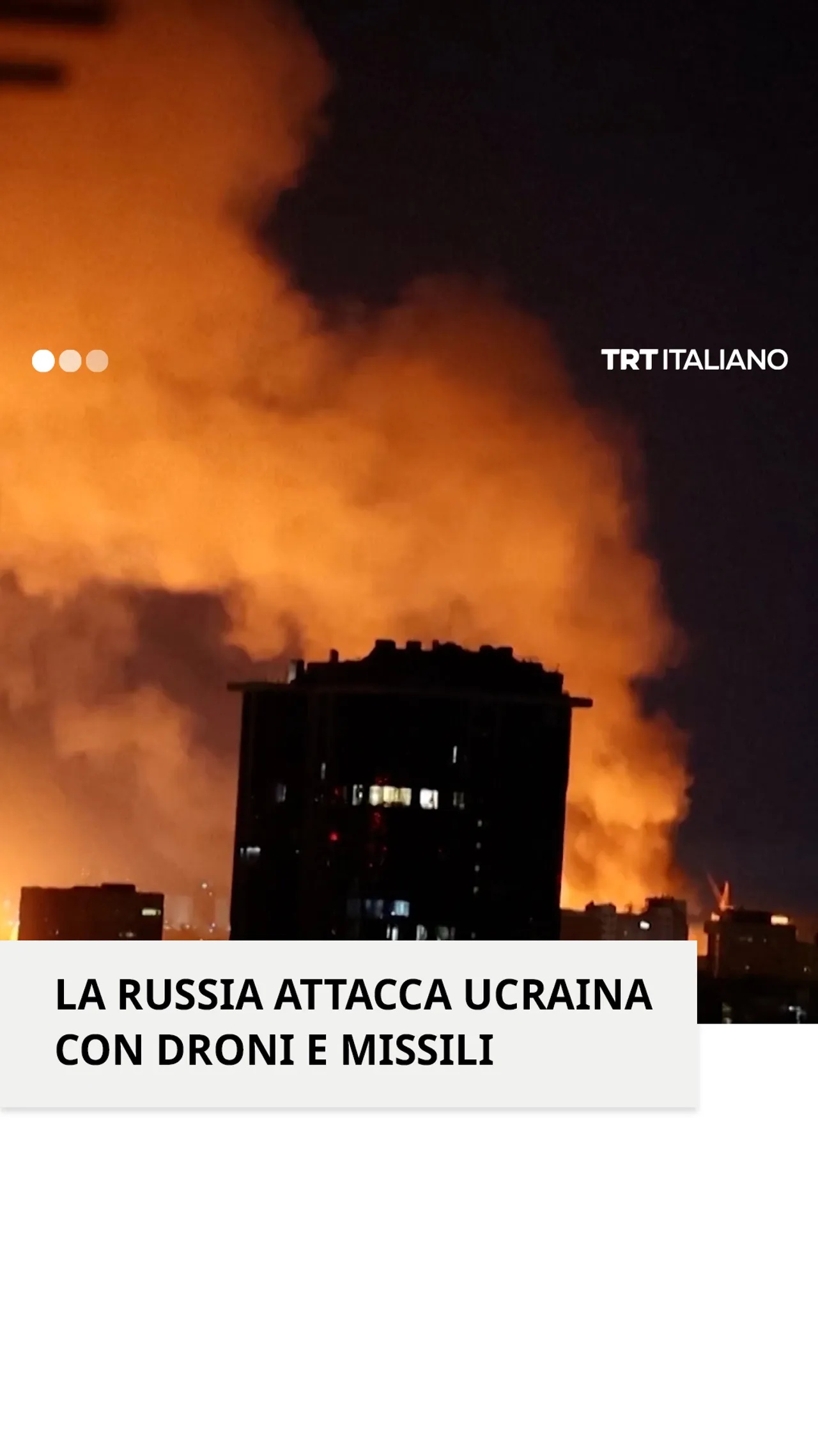 La Russia attacca l'Ucraina con droni e missili