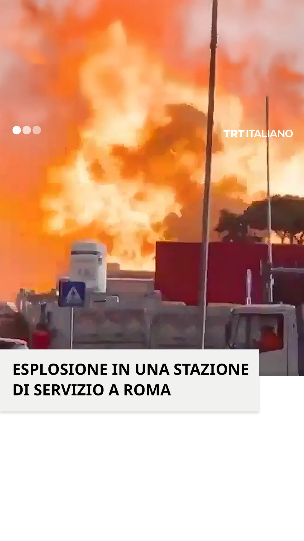 Esplosione in una stazione di servizio a Roma