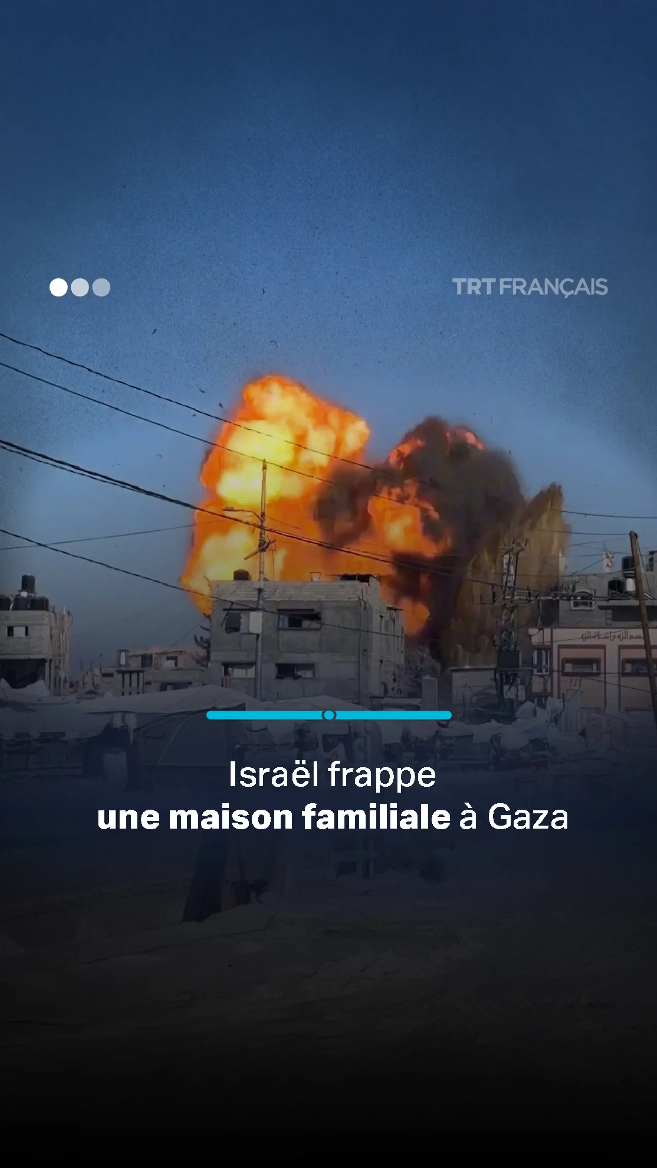 Une frappe israélienne touche la maison d’une famille à Gaza