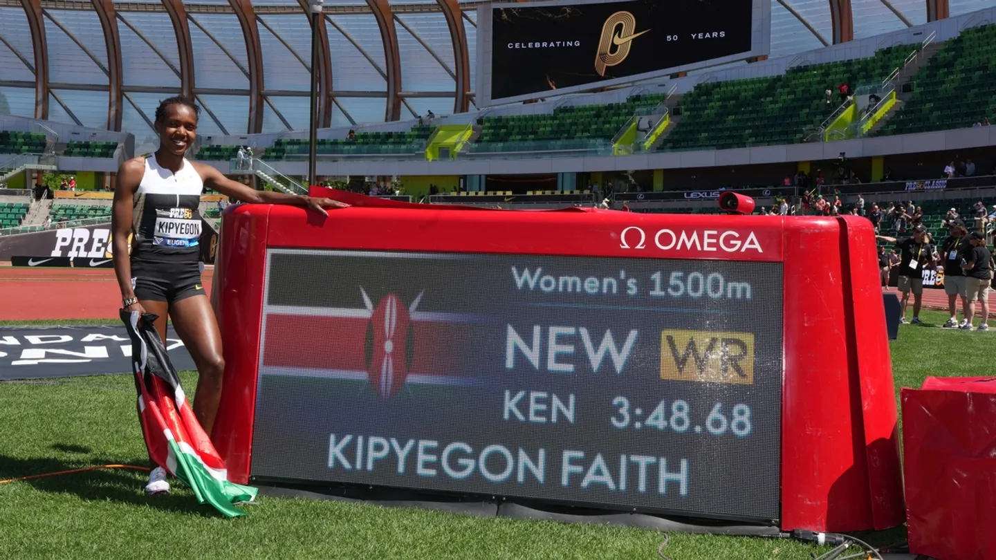 Kenyans Chebet, Kipyegon break world records at Diamond League in the US