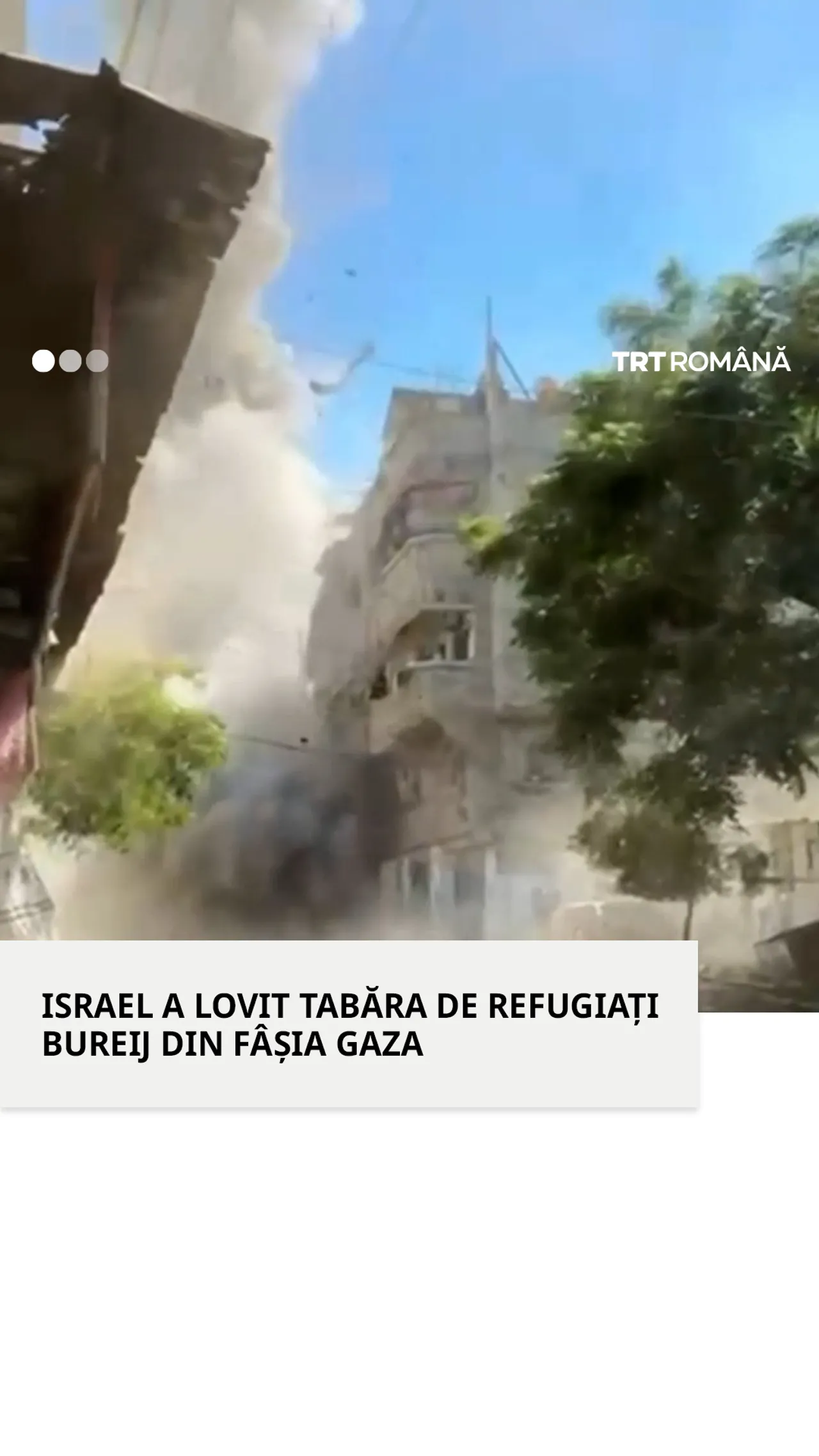 Raid aerian israelian asupra taberei de refugiați Bureij din Fâșia Gaza