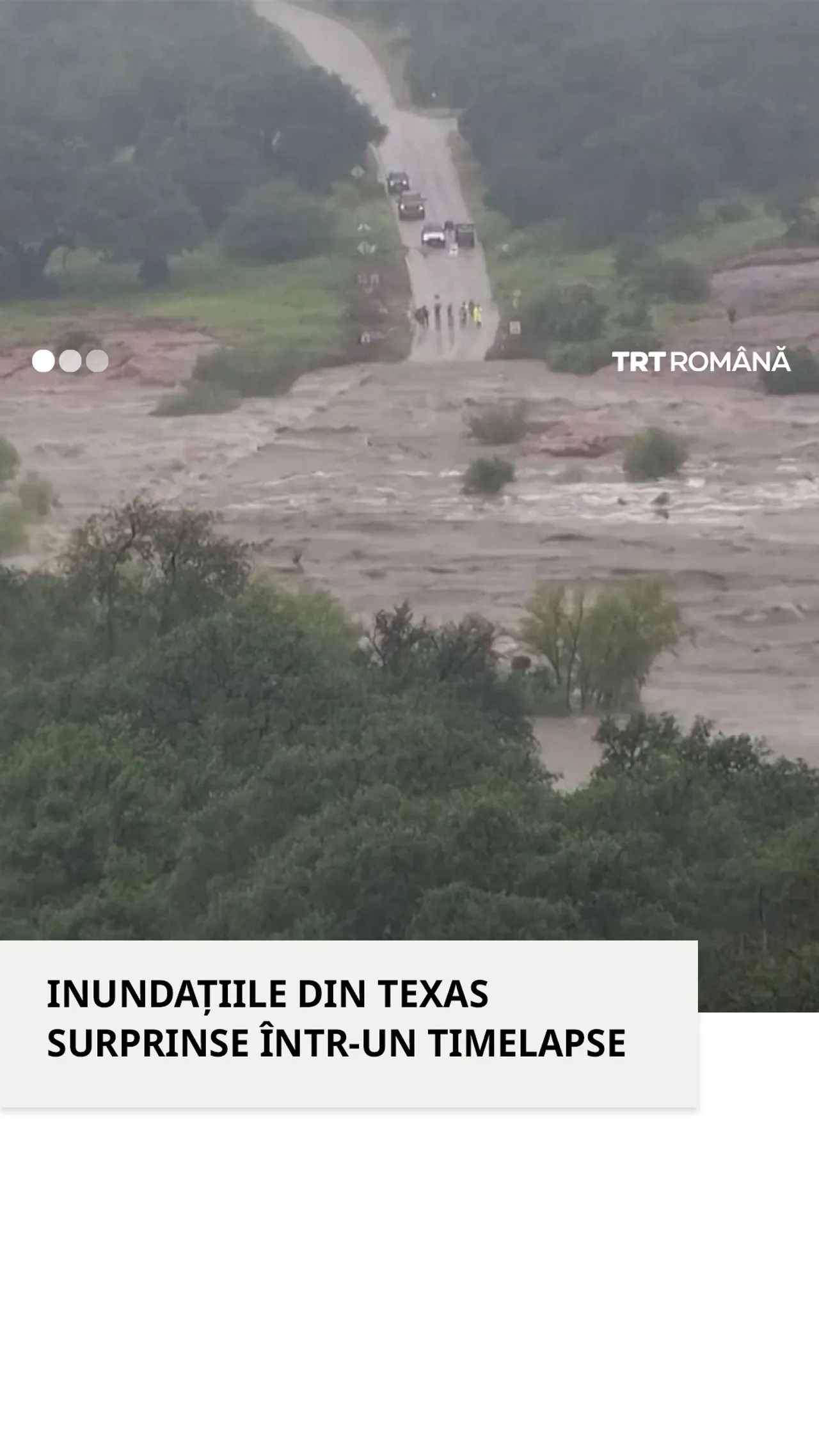 Pasarelă din Texas sub ape – surprinsă într-un timelapse